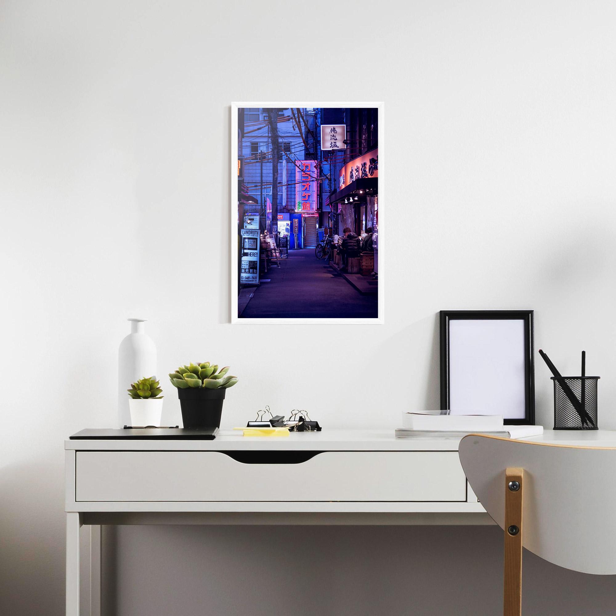 Poster Înrămat Purple Blue Lights mockup 7