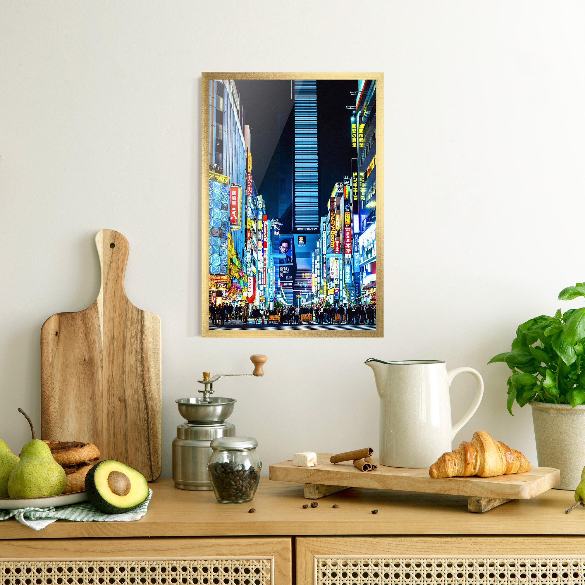 Poster Înrămat Colorful City Lights mockup 8