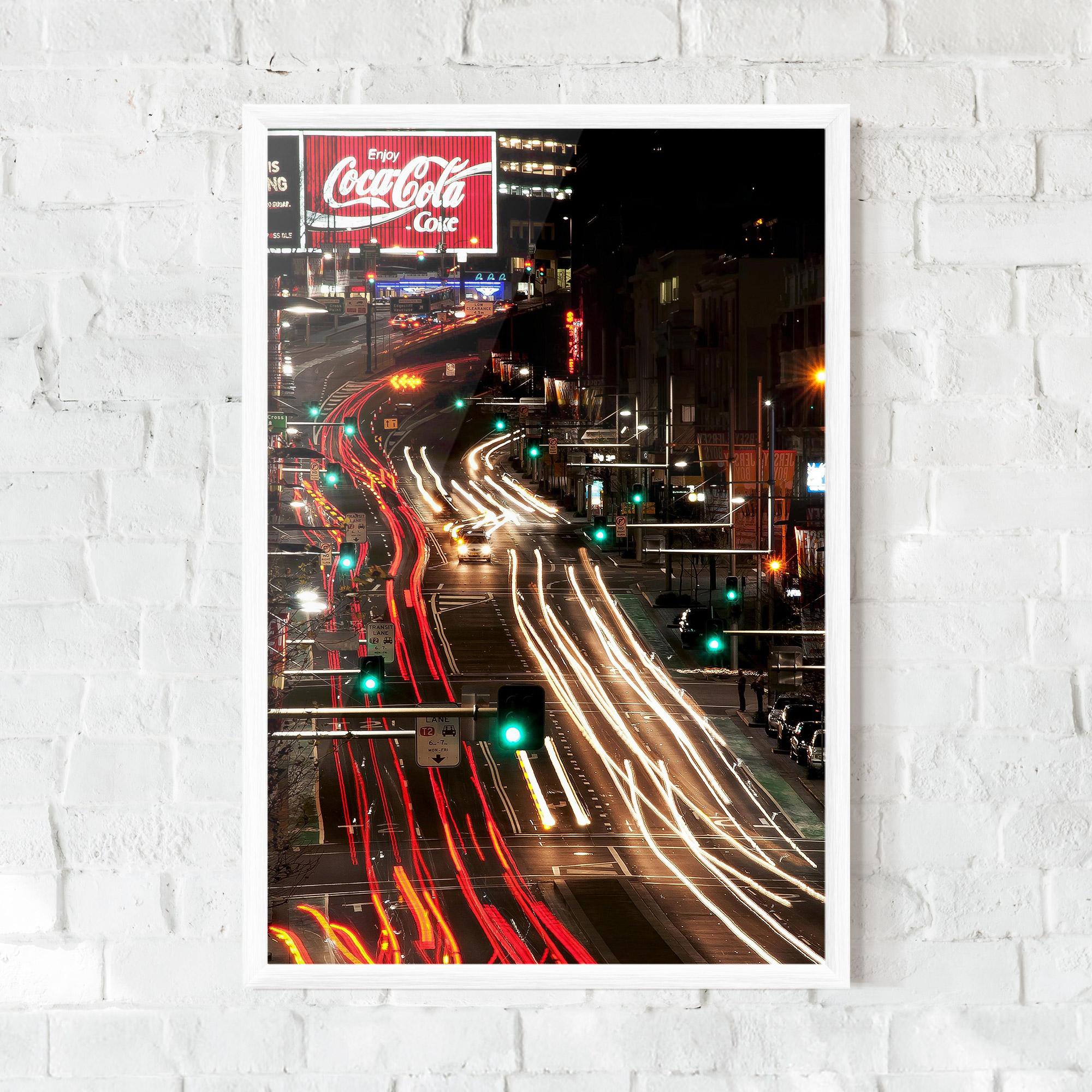 Poster Înrămat Car Light Road mockup 0