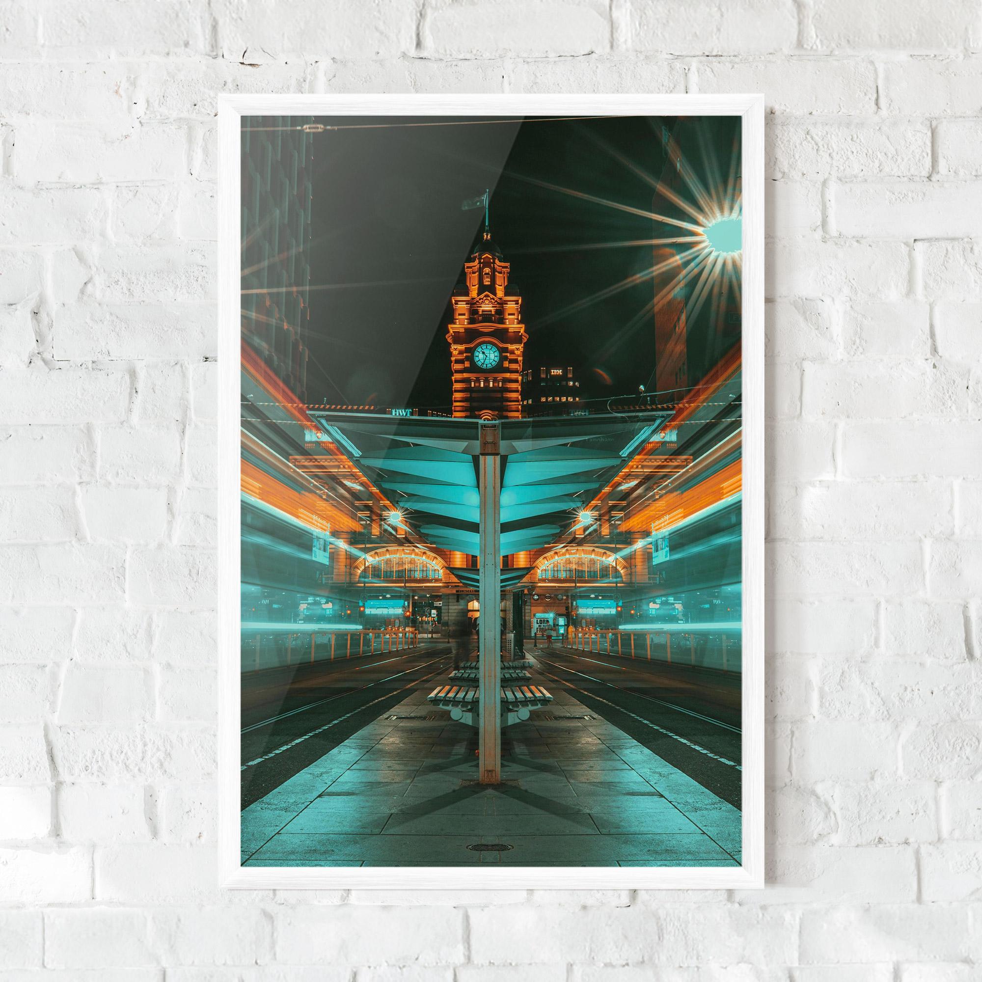 Poster Înrămat Clock Tower Light mockup 0