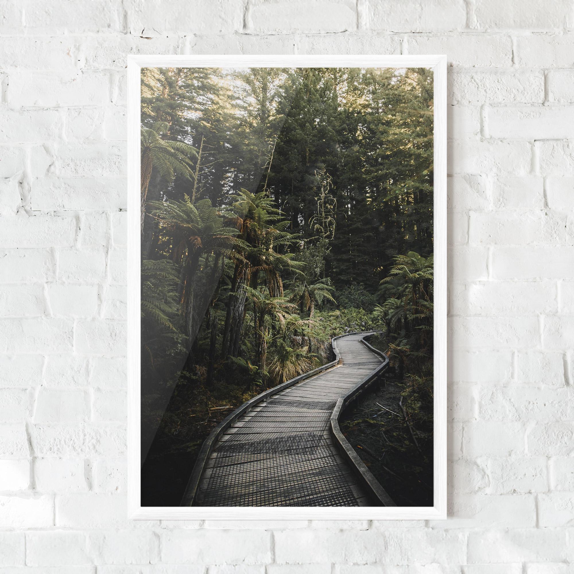 Poster Înrămat Forest Path View mockup 0