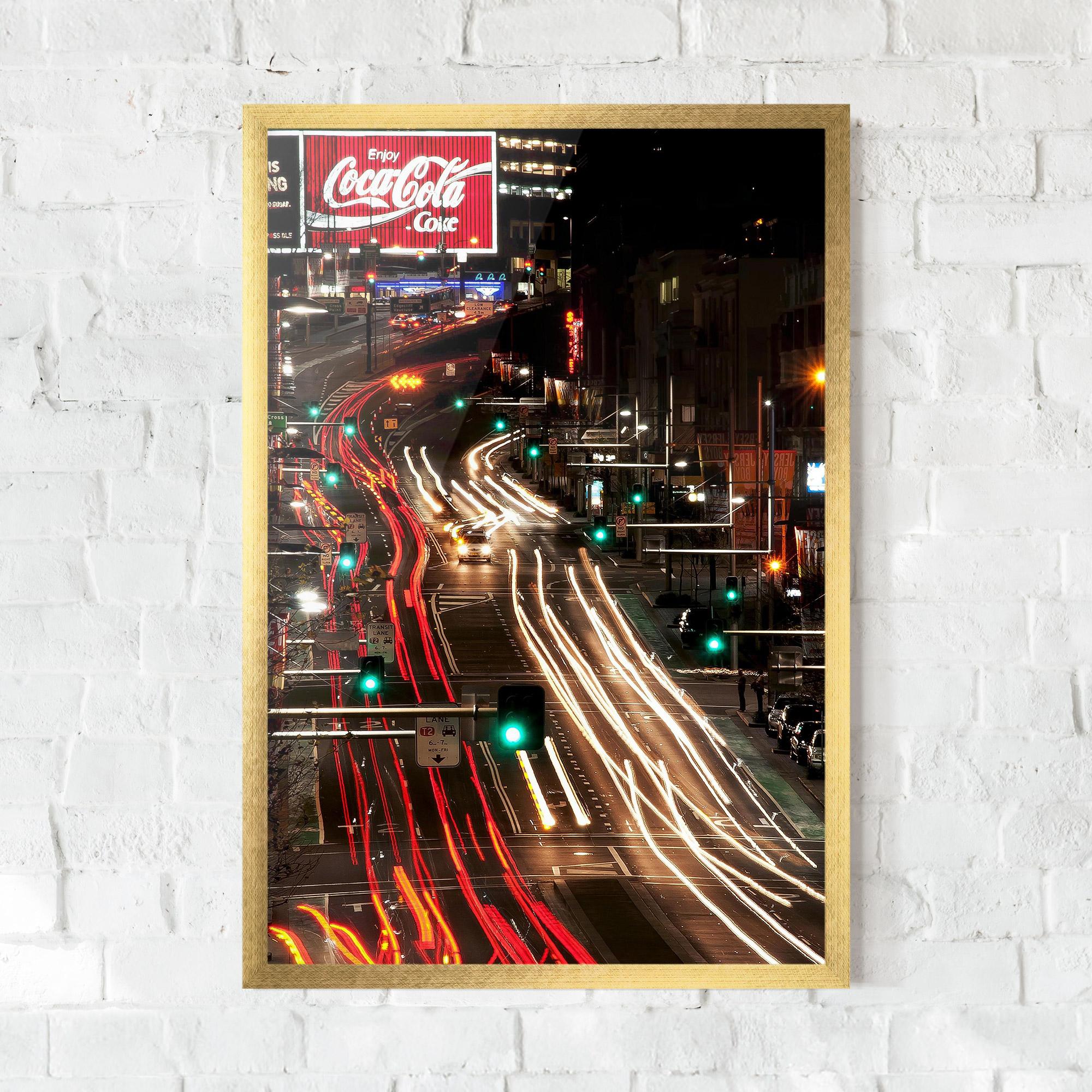 Poster Înrămat Car Light Road mockup 0