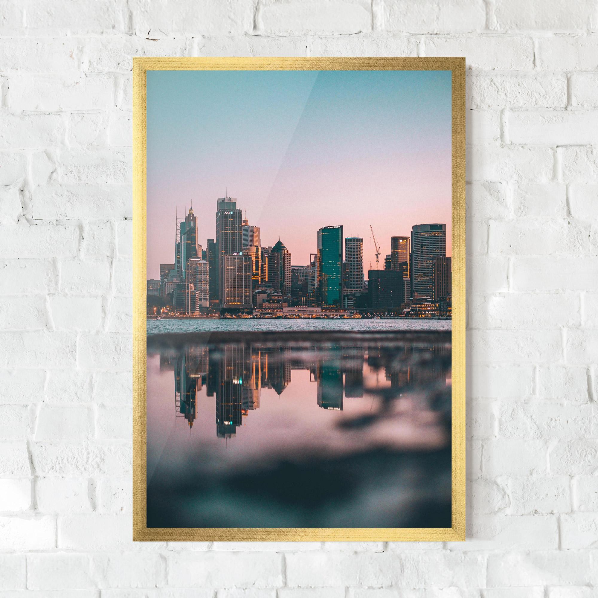 Poster Înrămat Reflection Skyline mockup 0