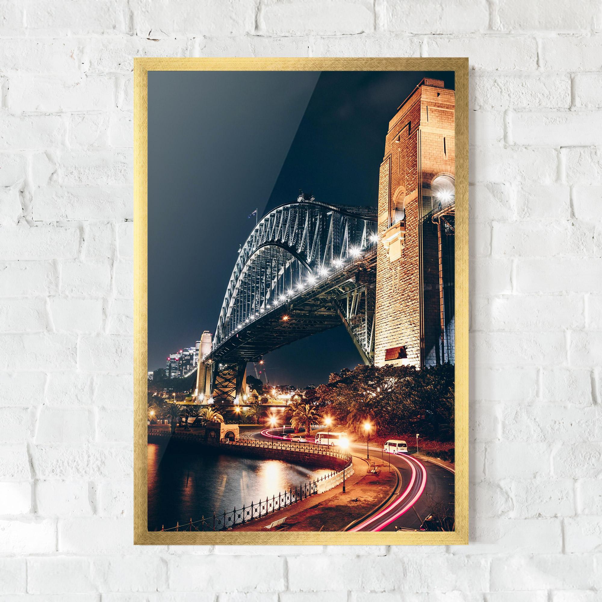 Poster Înrămat Sydney Harbour Bridge mockup 0