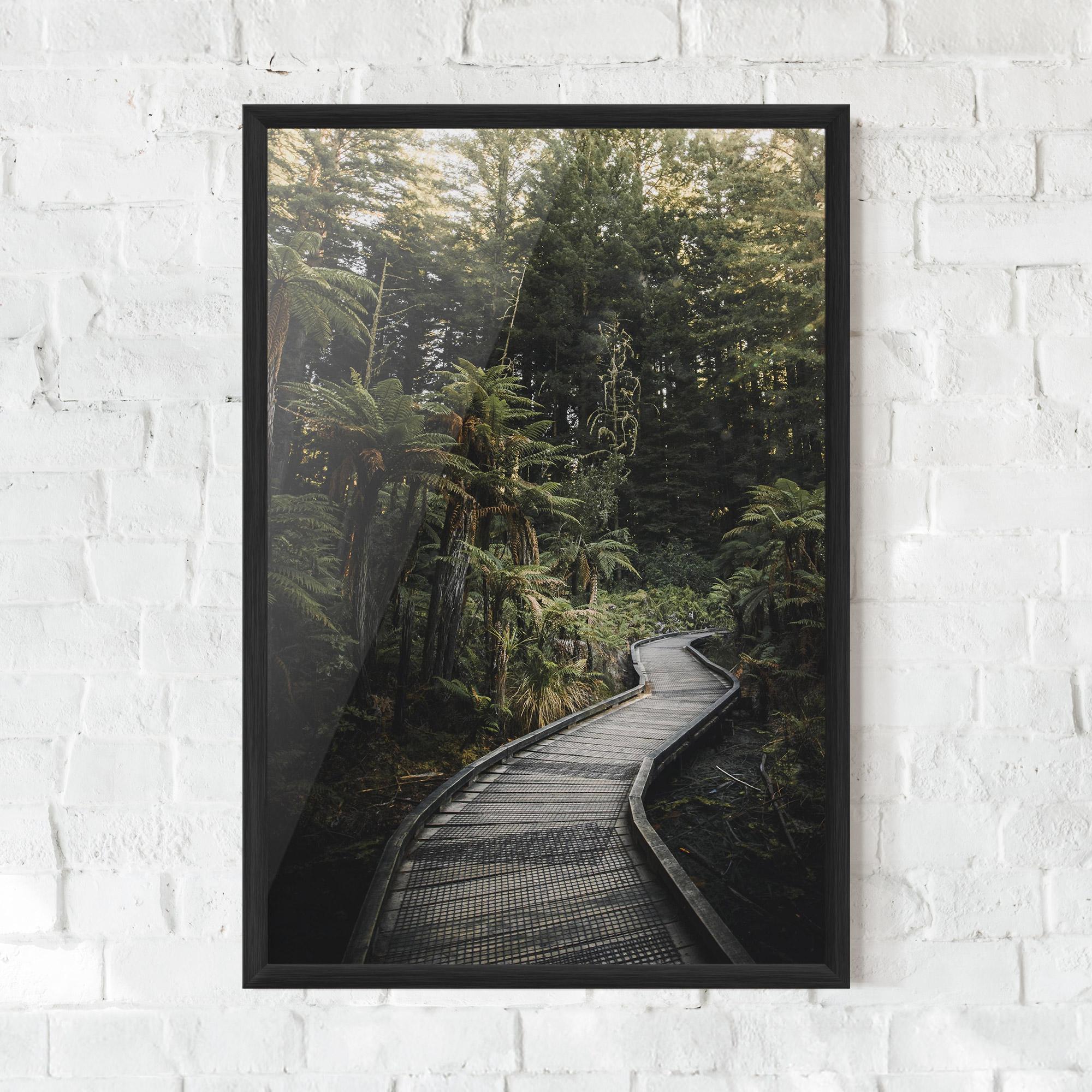 Poster Înrămat Forest Path View mockup 0