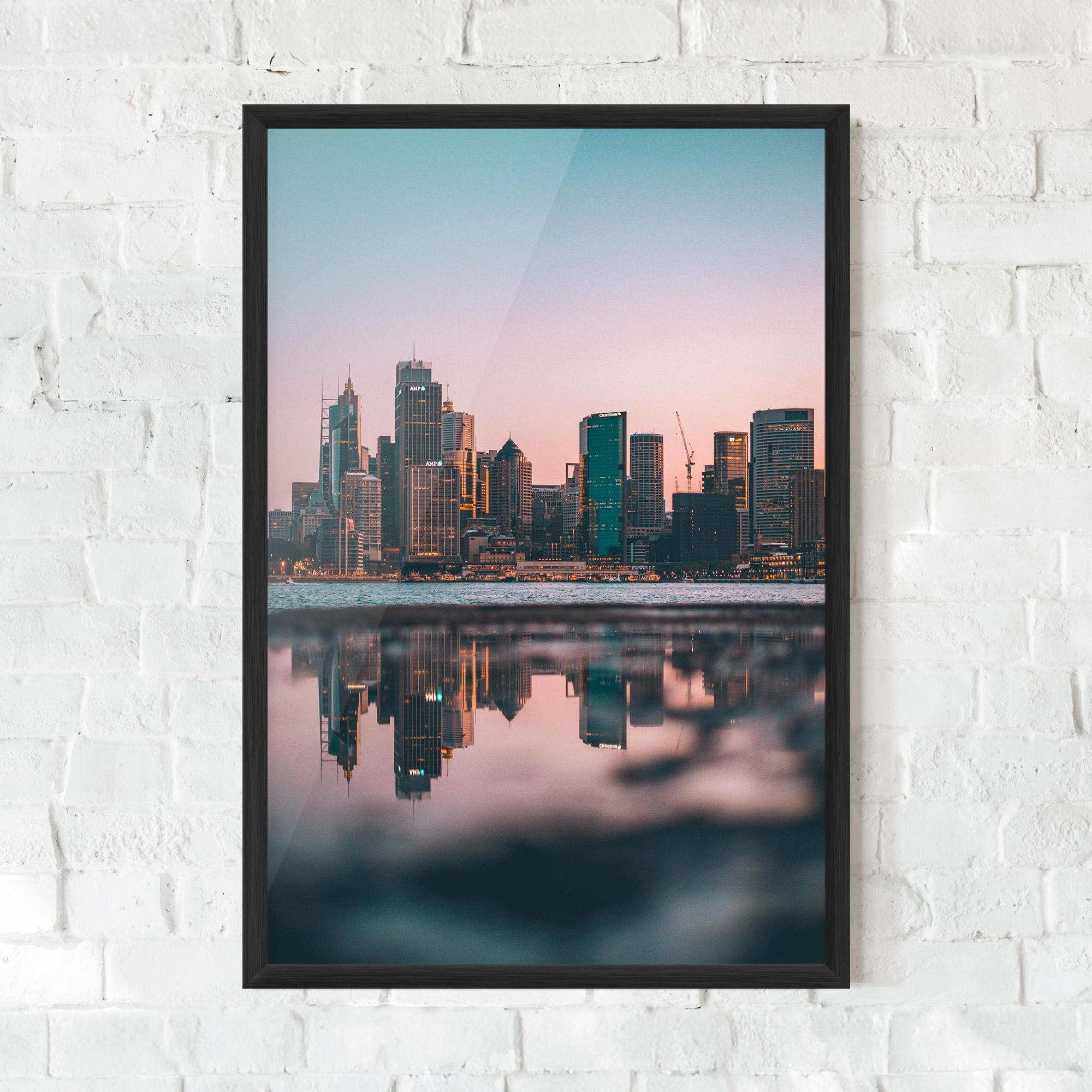 Poster Înrămat Reflection Skyline mockup 0