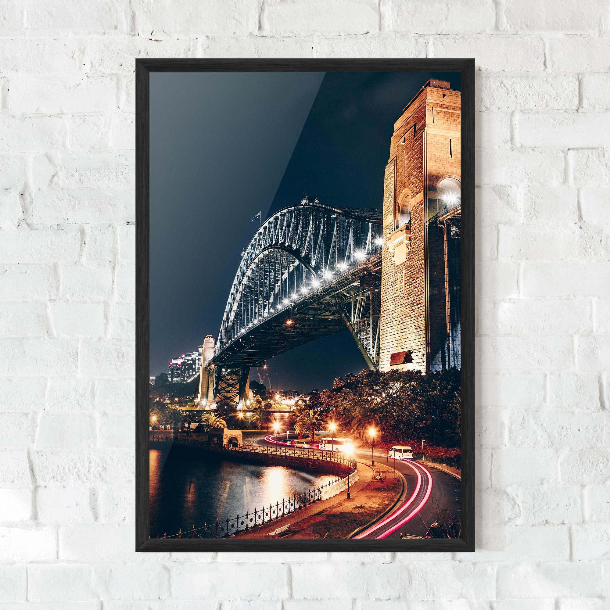 Poster Înrămat Sydney Harbour Bridge mockup 0