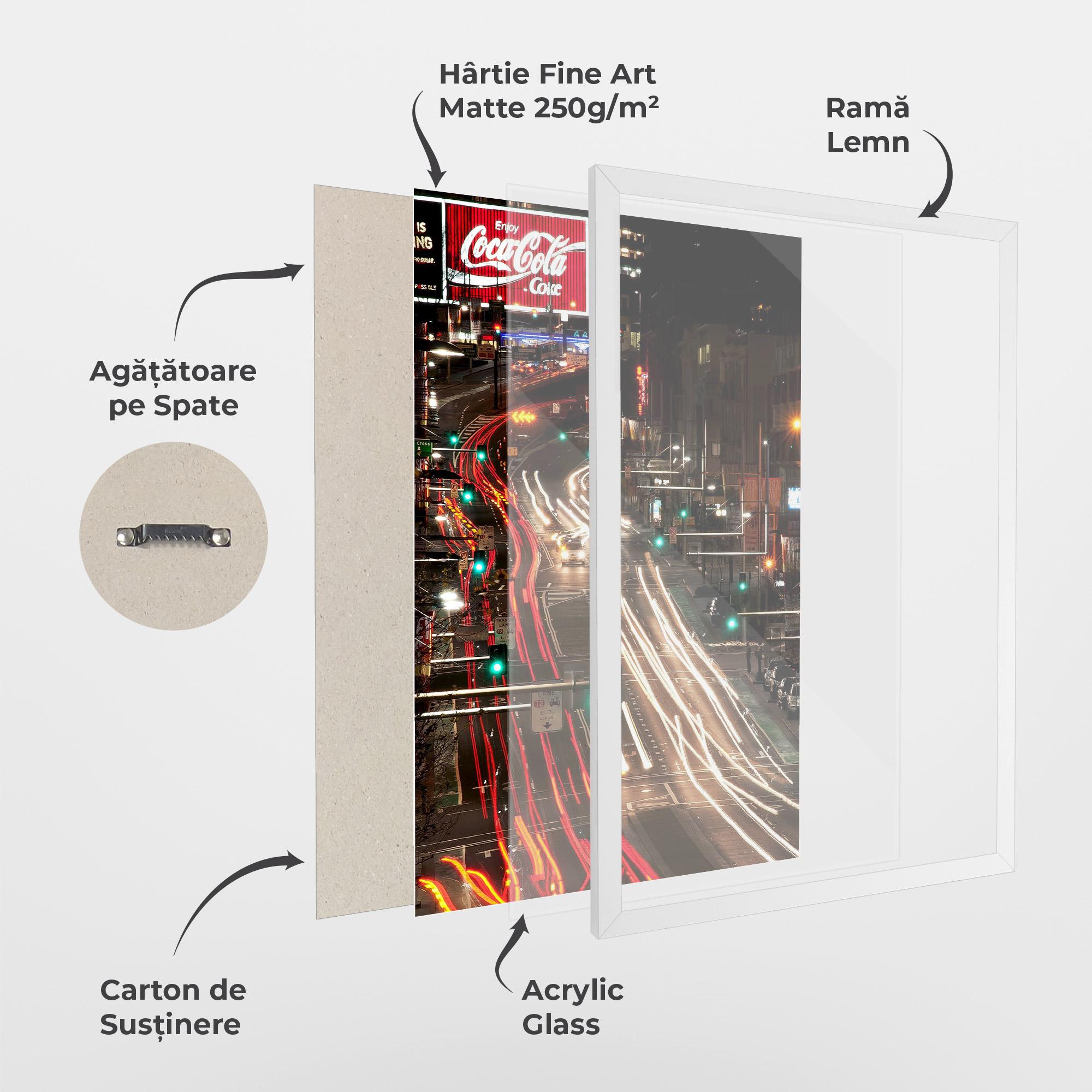 Poster Înrămat Car Light Road mockup 1