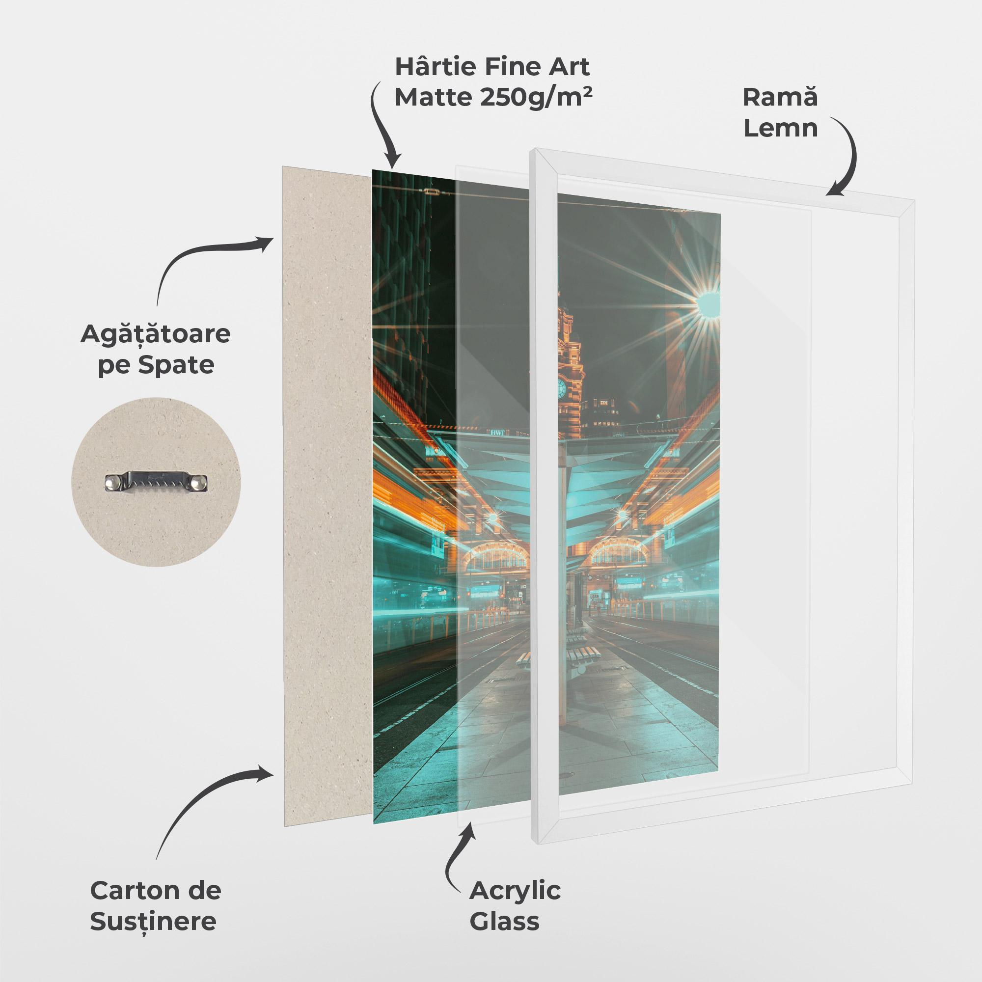 Poster Înrămat Clock Tower Light mockup 1