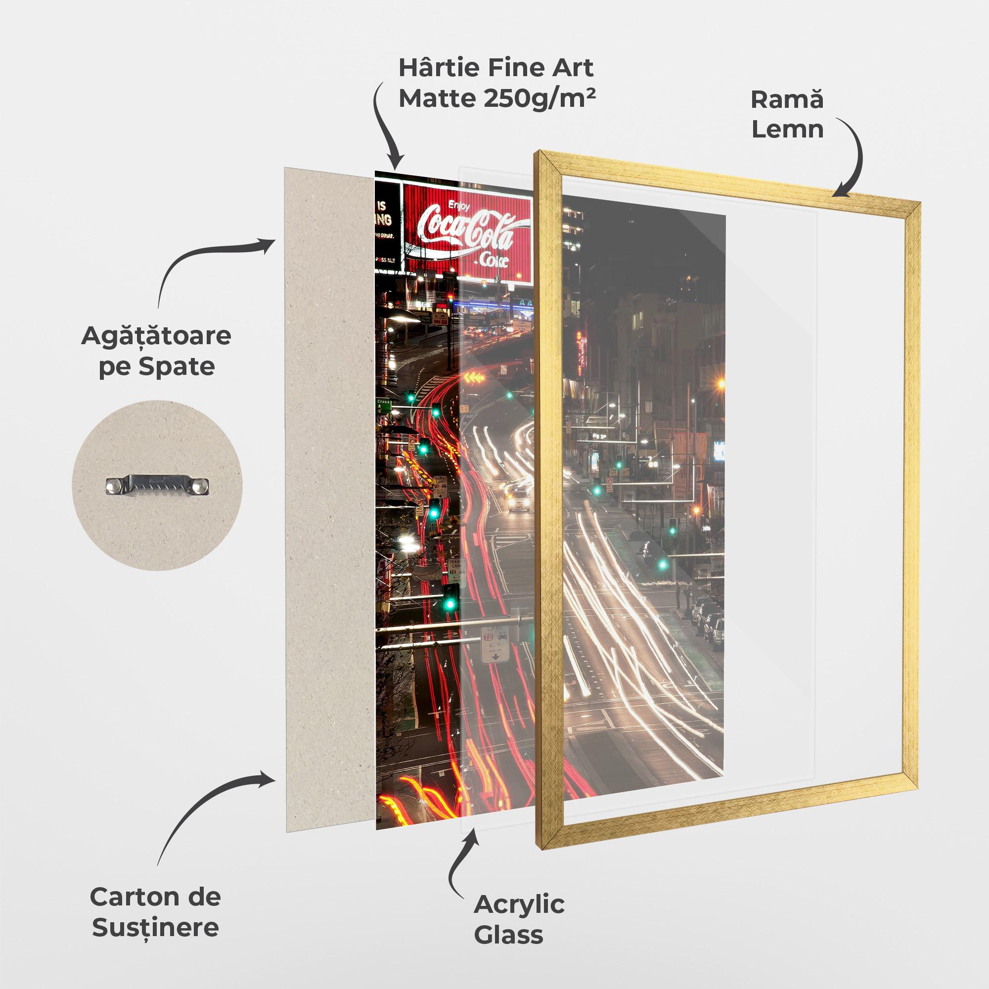 Poster Înrămat Car Light Road mockup 1