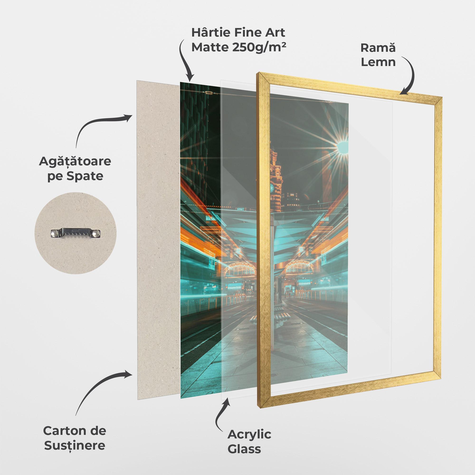 Poster Înrămat Clock Tower Light mockup 1