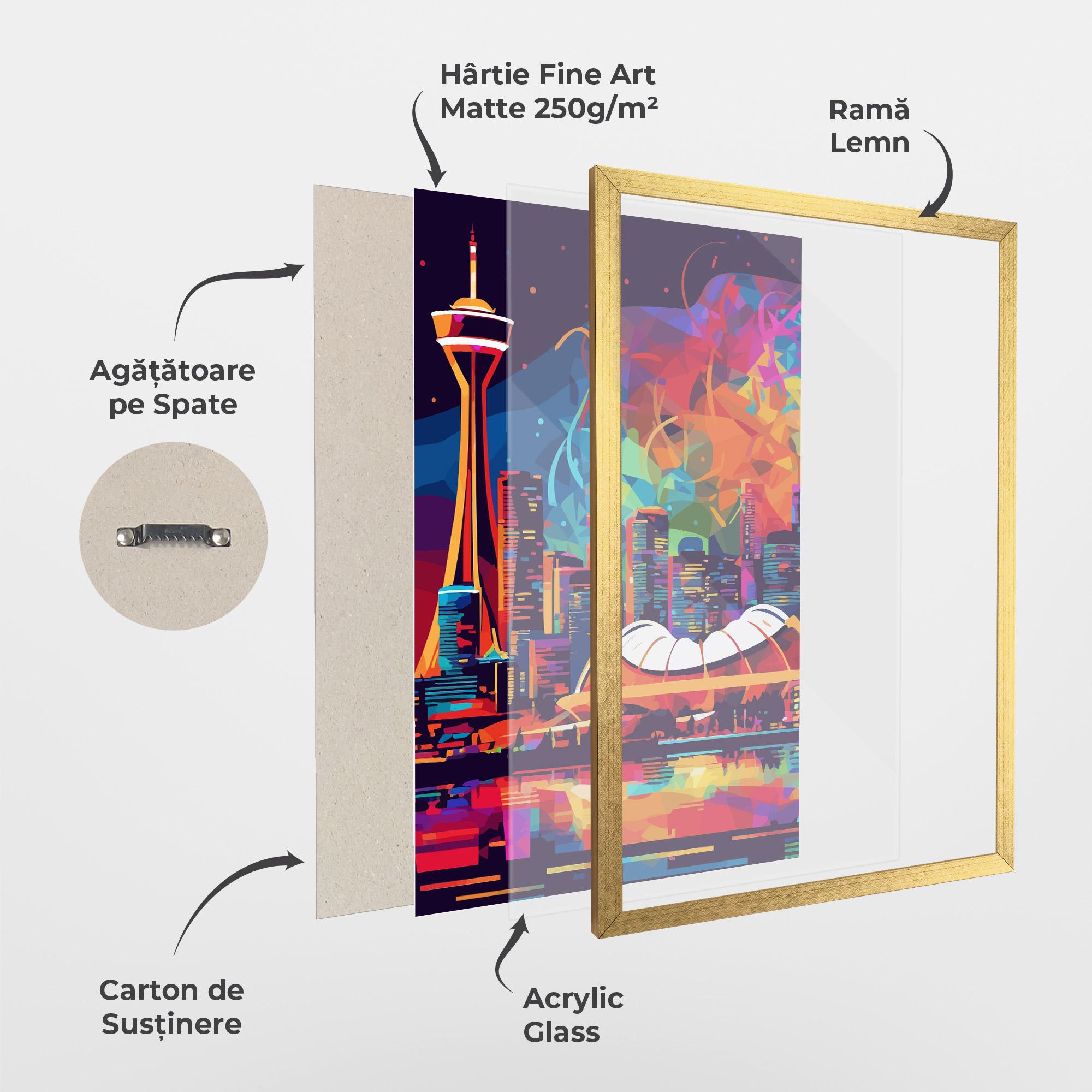 Poster Înrămat Olympic Stadium Art mockup 1