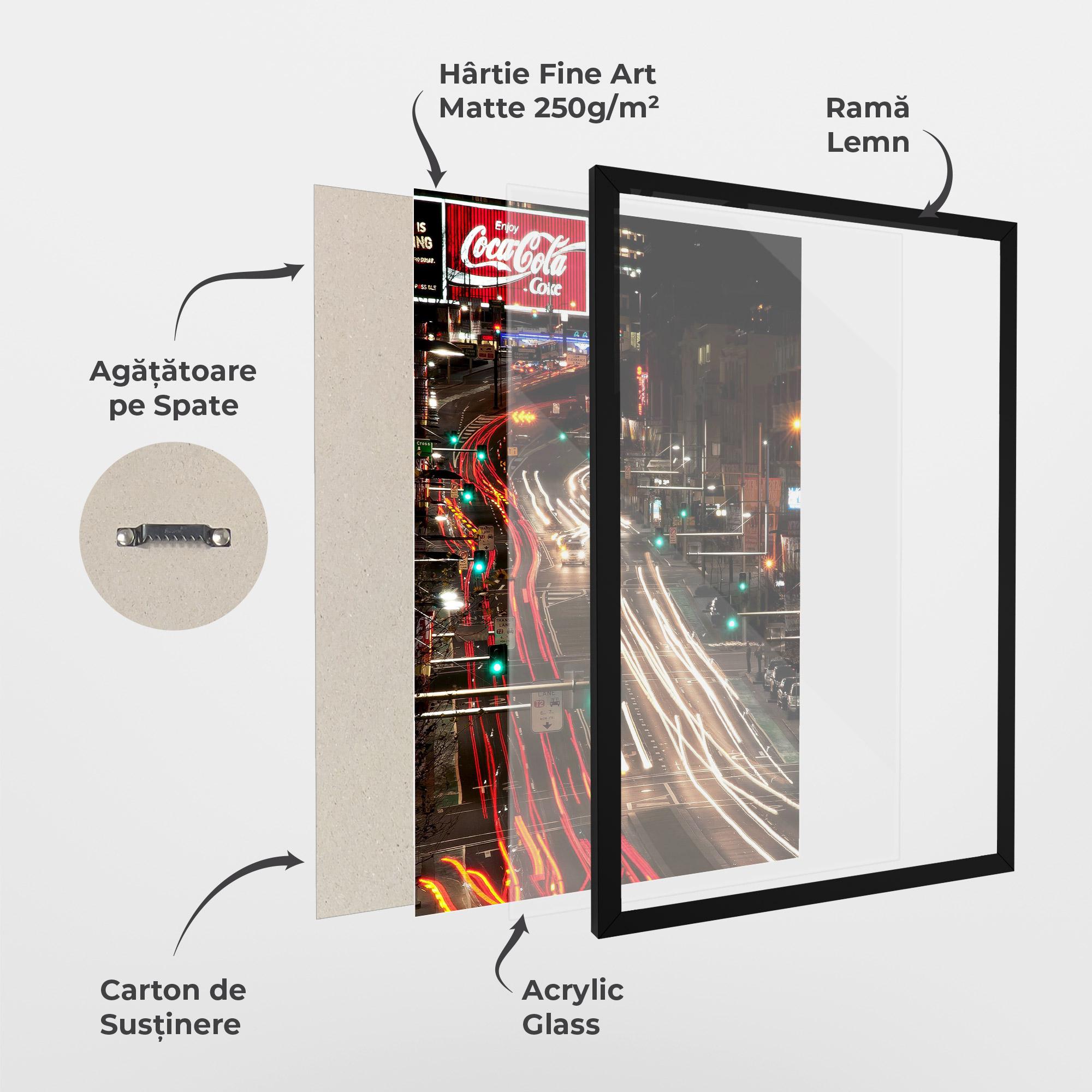 Poster Înrămat Car Light Road mockup 1