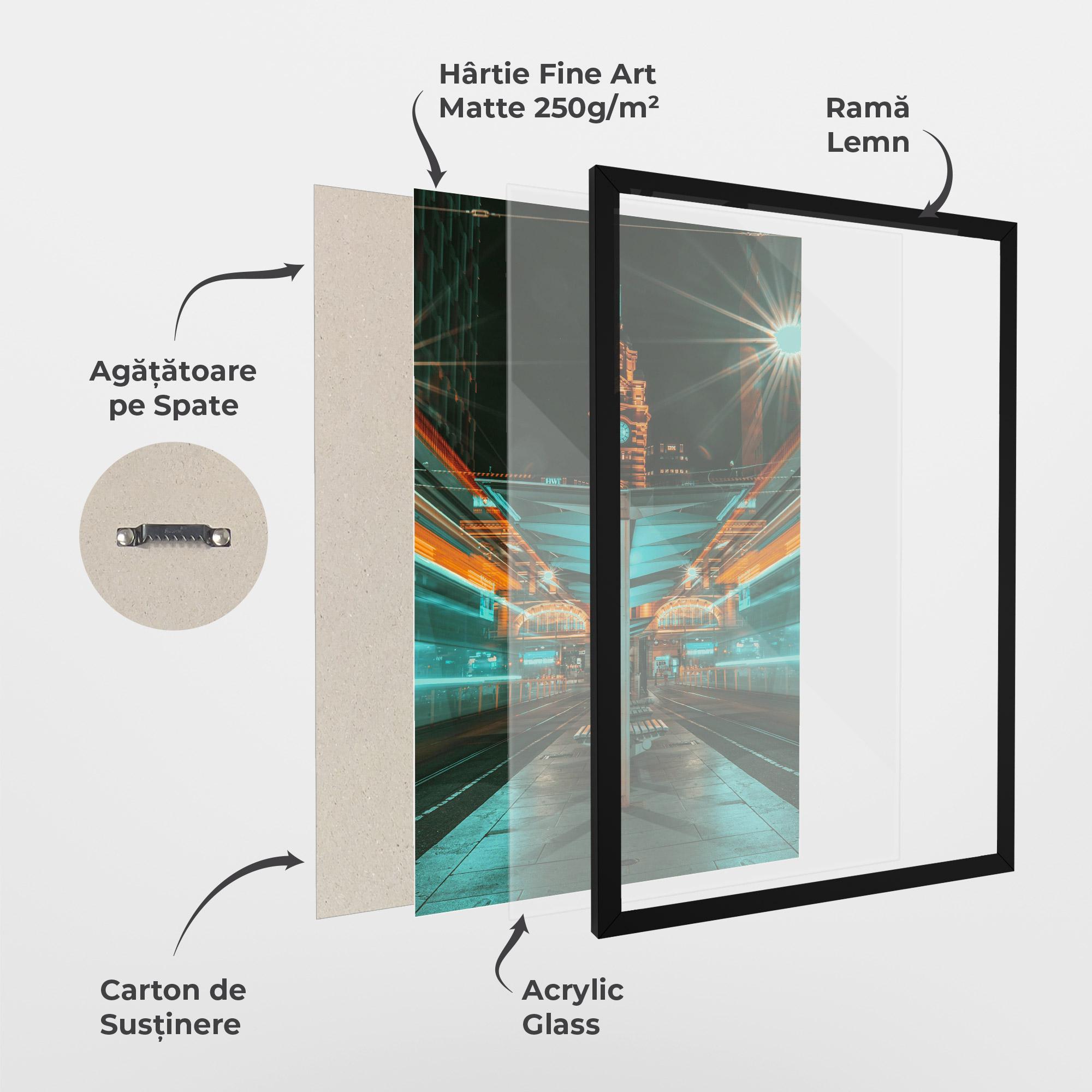 Poster Înrămat Clock Tower Light mockup 1