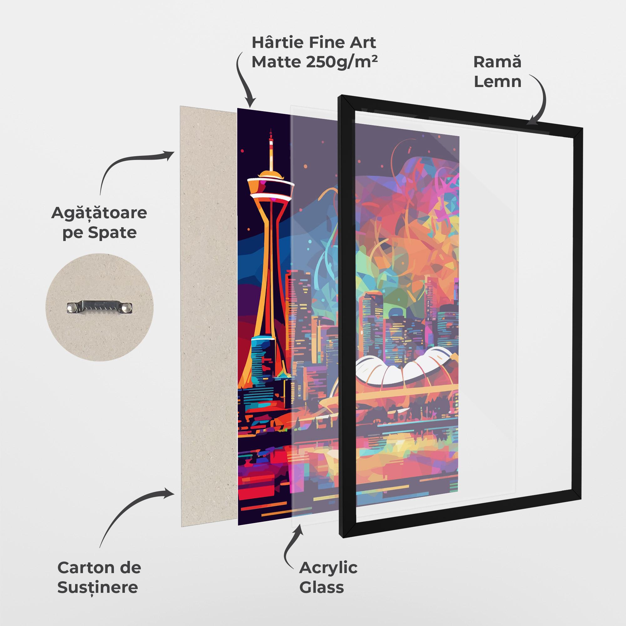 Poster Înrămat Olympic Stadium Art mockup 1