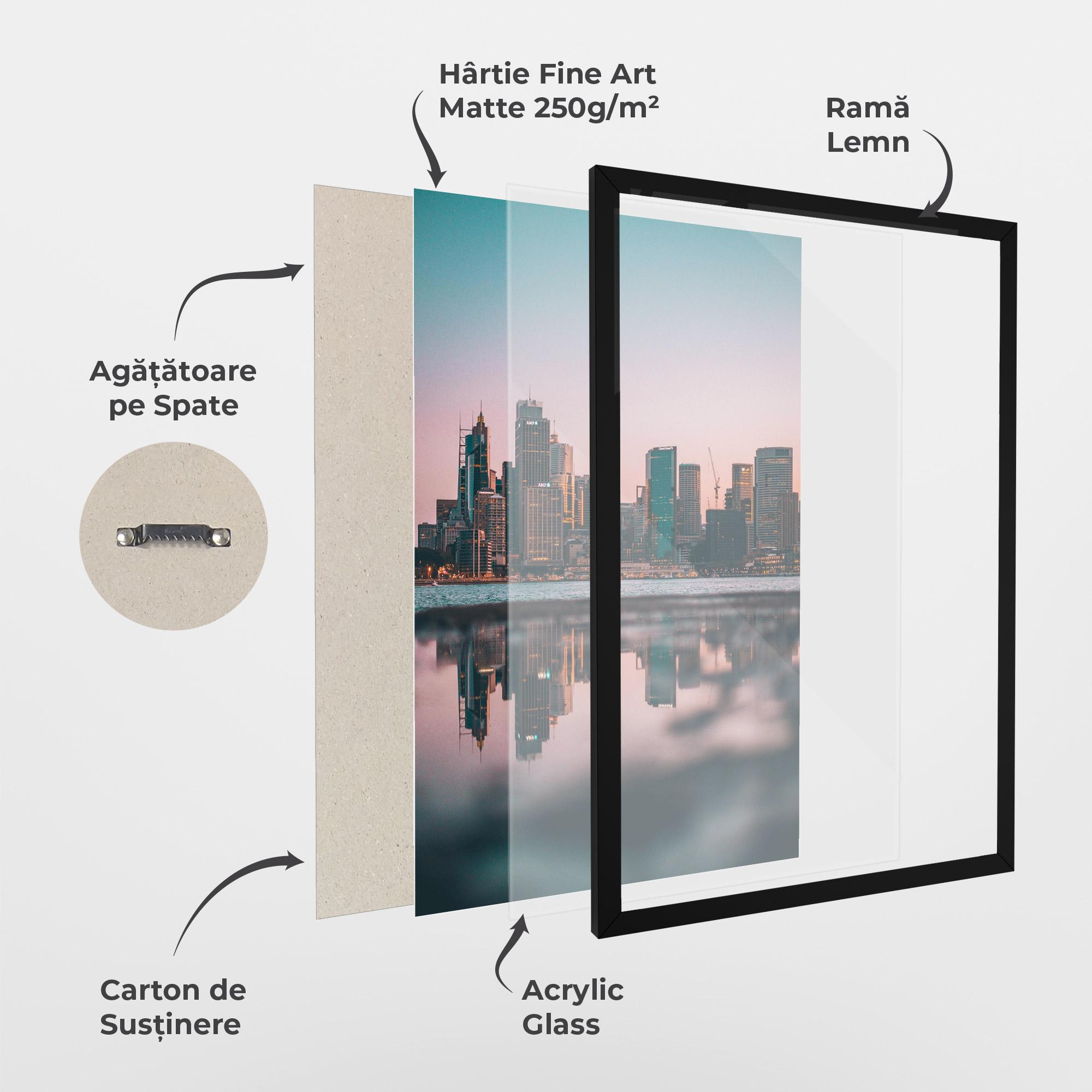 Poster Înrămat Reflection Skyline mockup 1