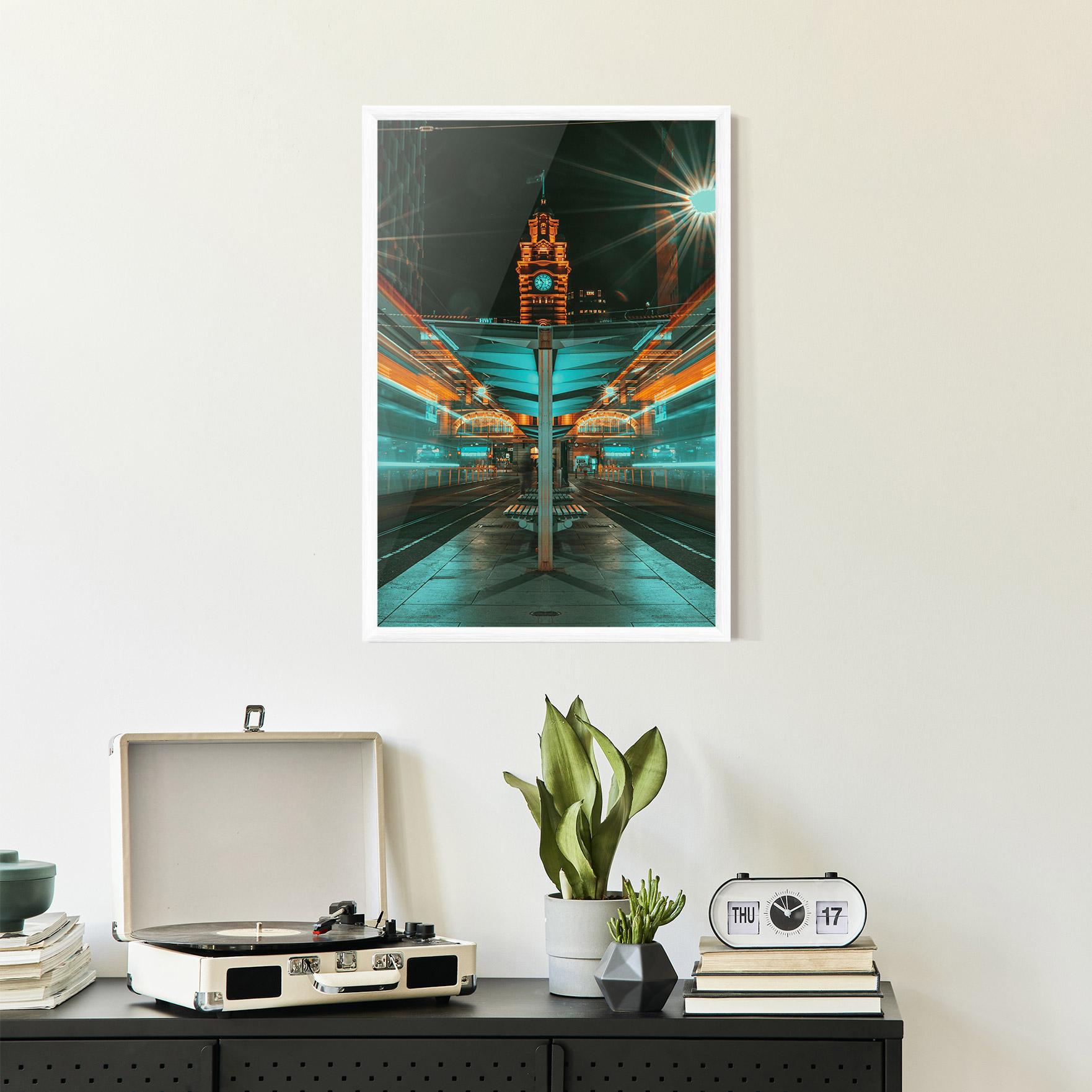 Poster Înrămat Clock Tower Light mockup 2