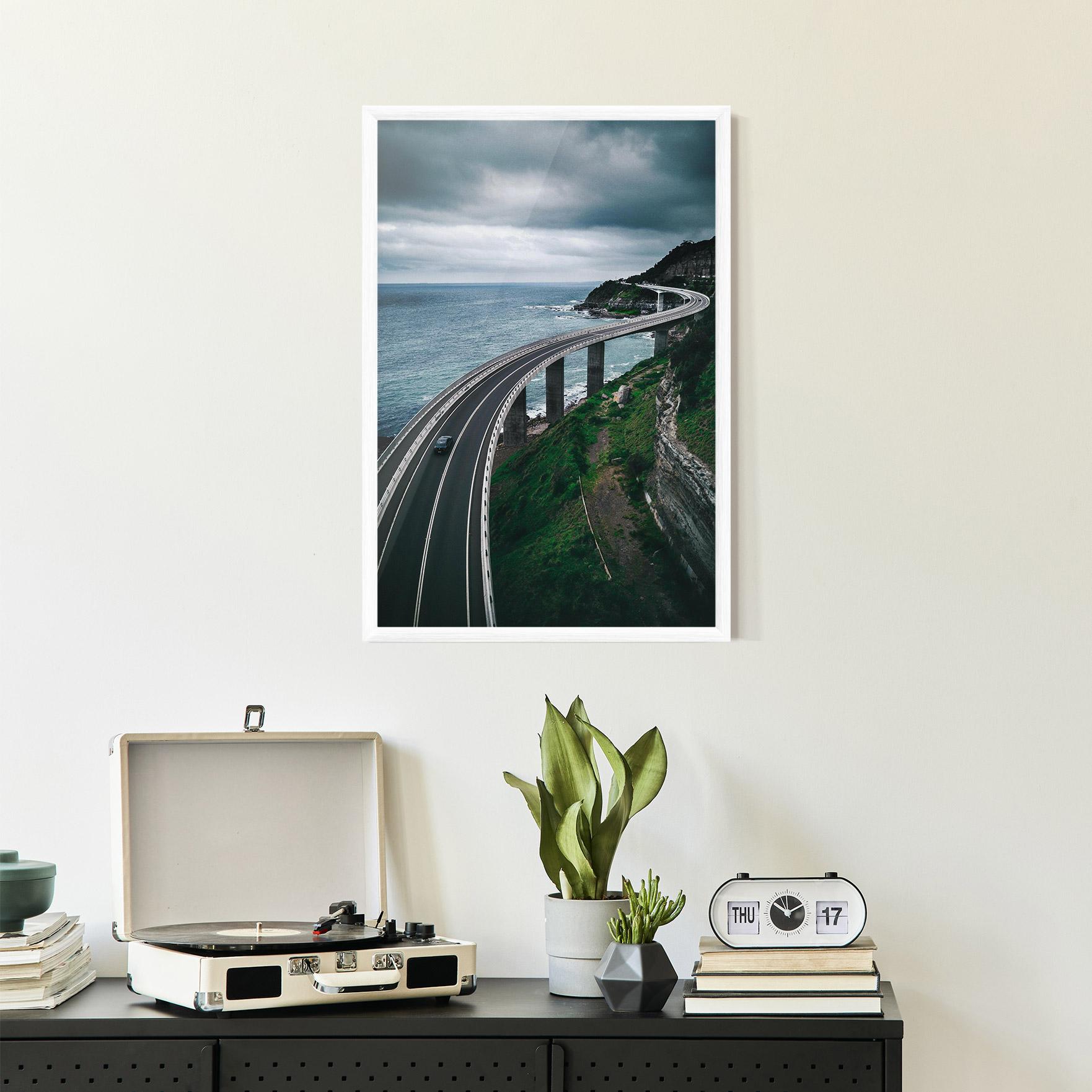 Poster Înrămat Road Cloudy Day mockup 2