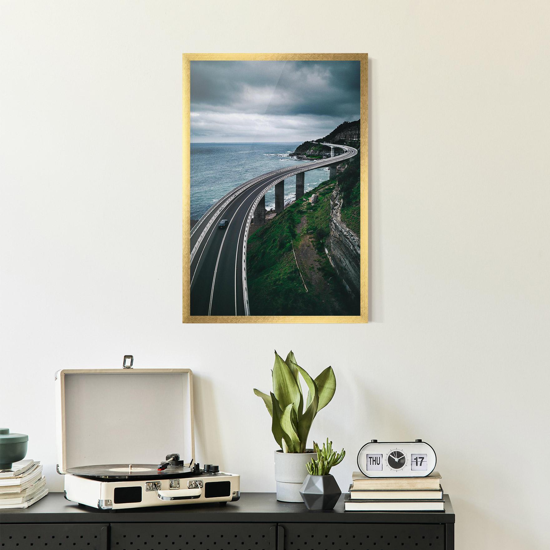 Poster Înrămat Road Cloudy Day mockup 2