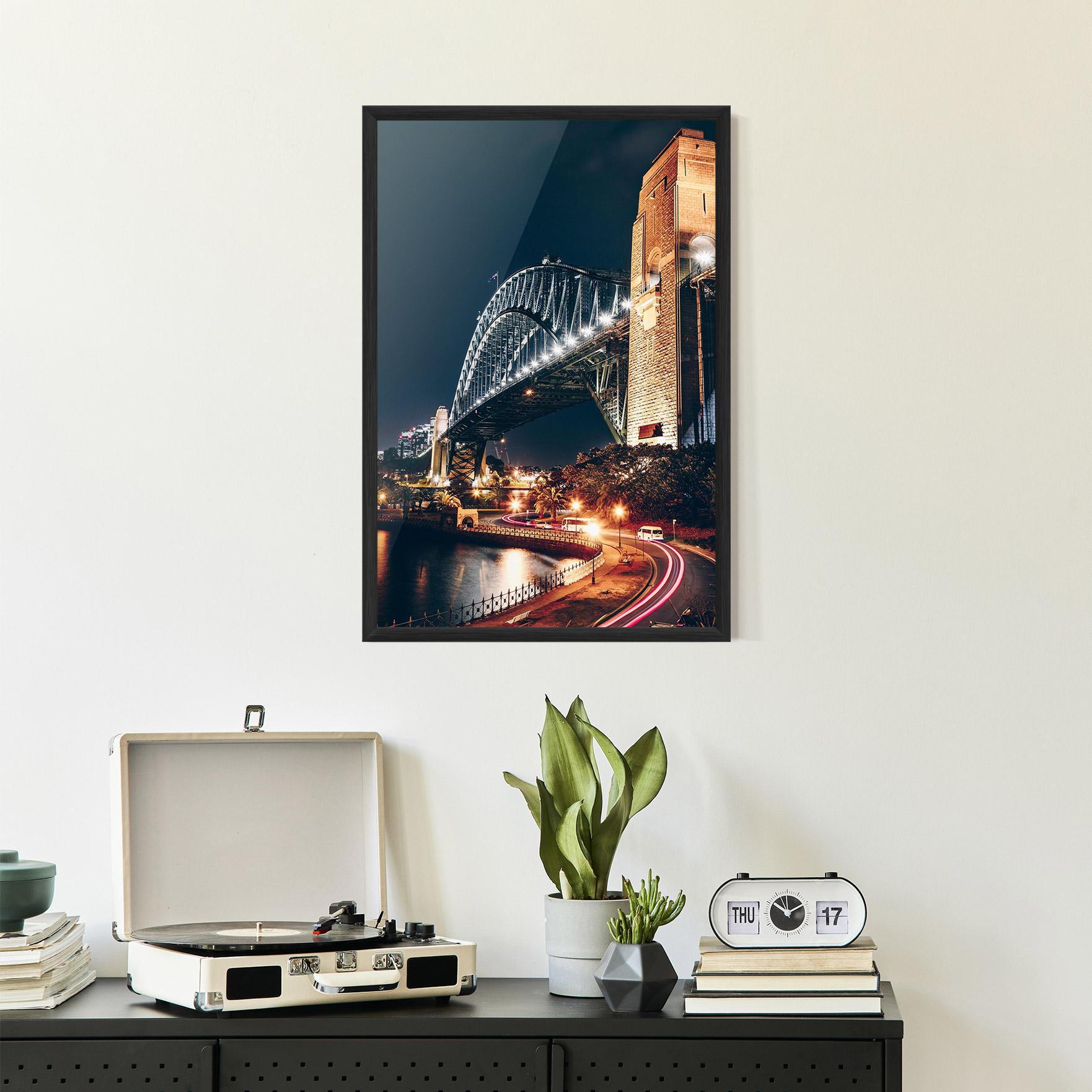 Poster Înrămat Sydney Harbour Bridge mockup 2