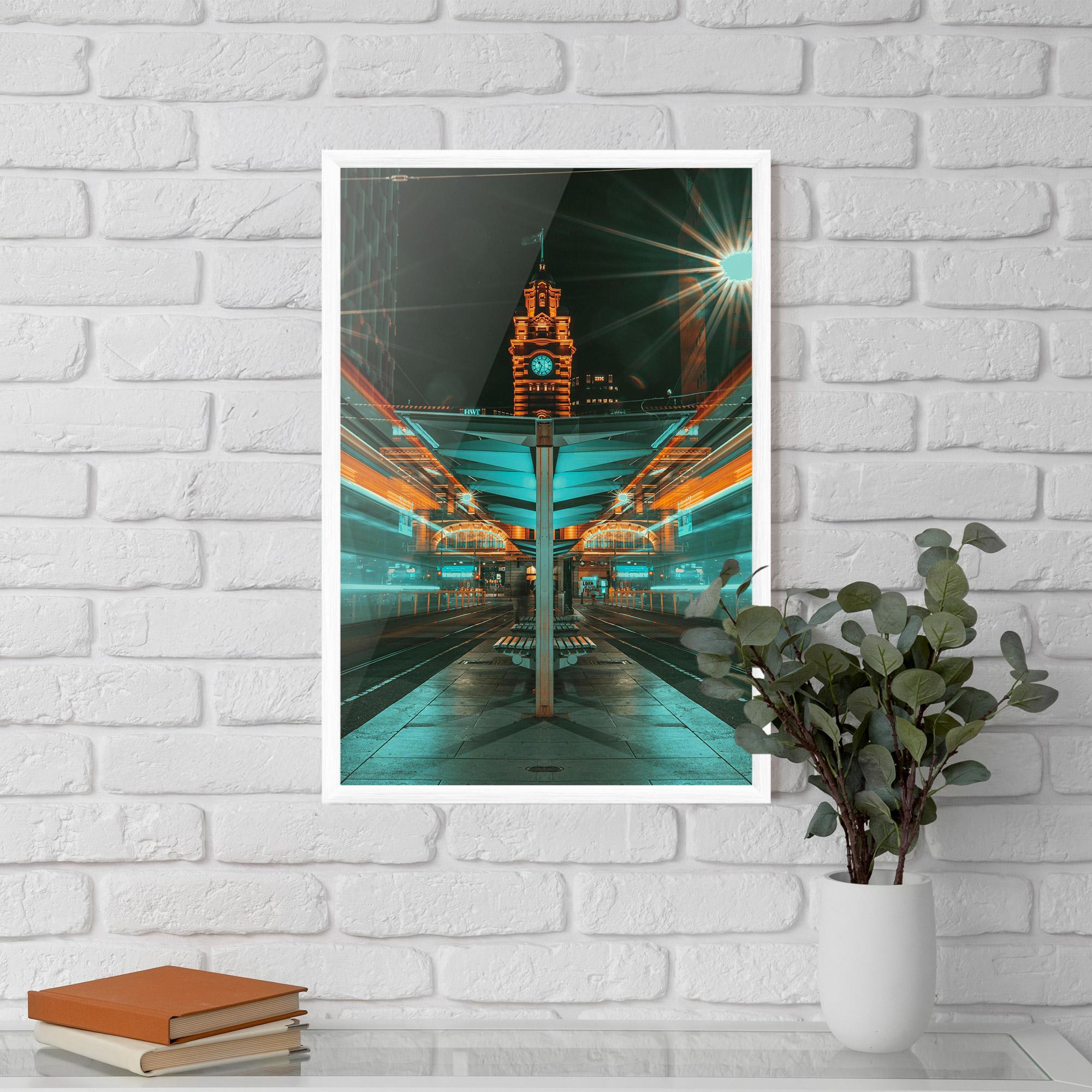 Poster Înrămat Clock Tower Light mockup 5