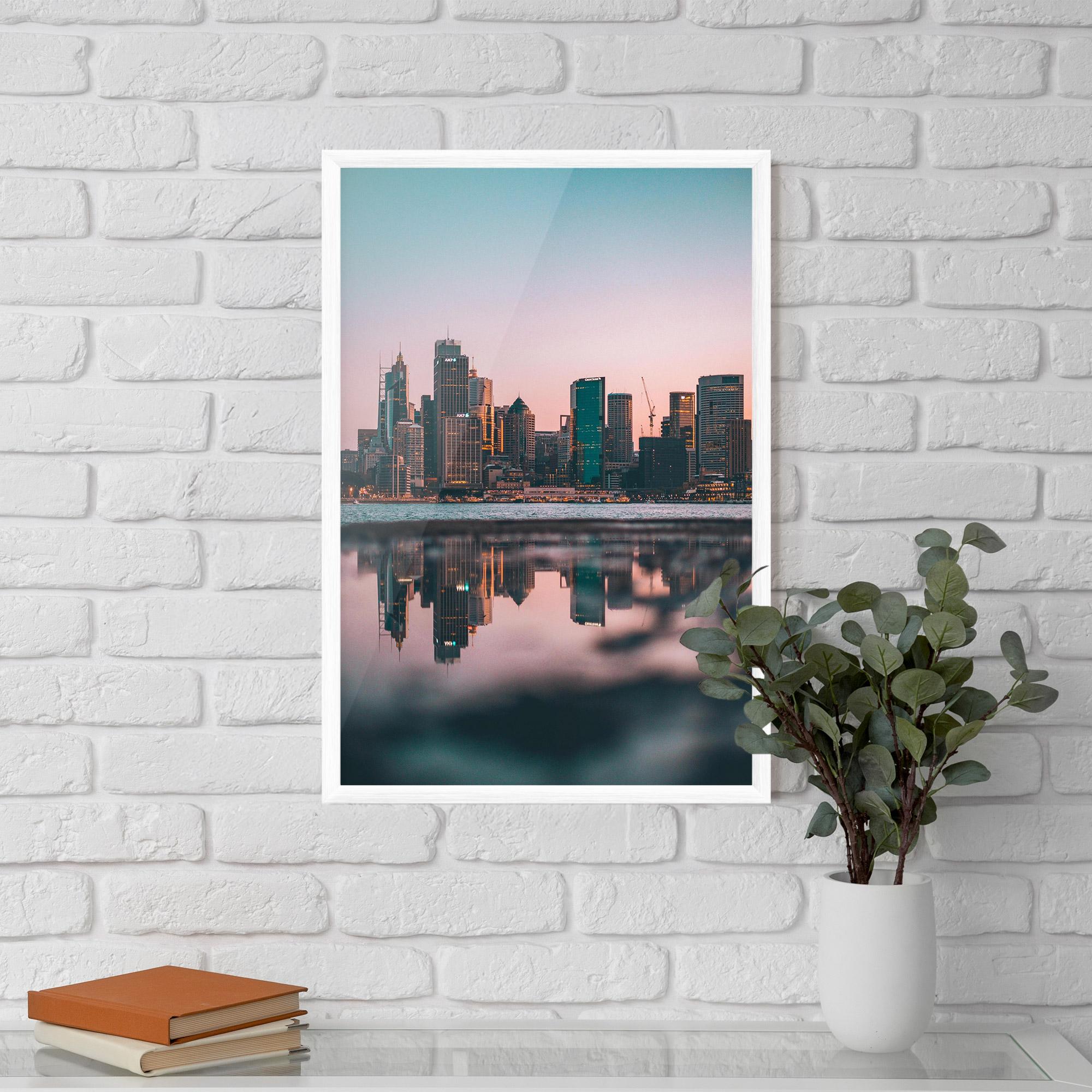 Poster Înrămat Reflection Skyline mockup 5