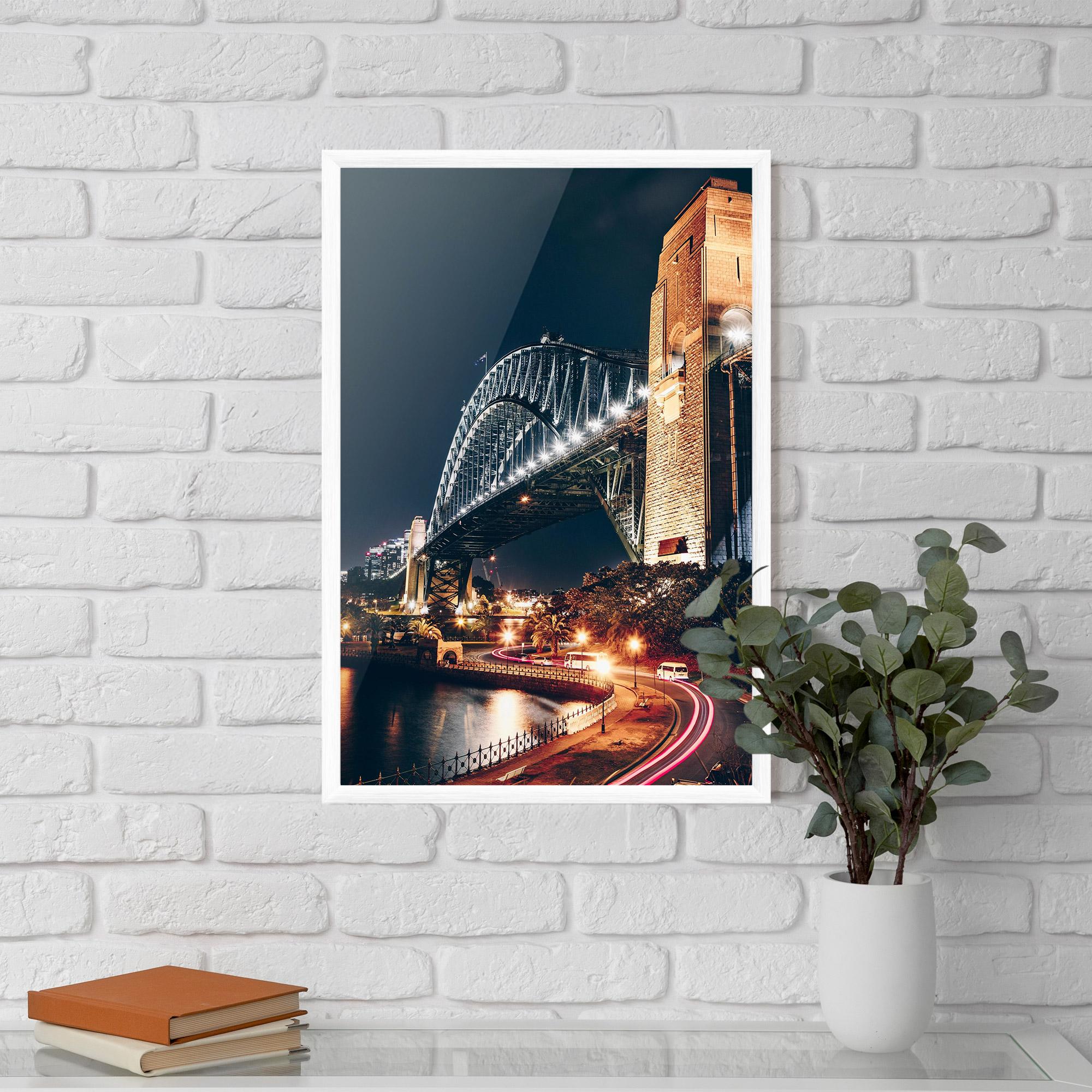 Poster Înrămat Sydney Harbour Bridge mockup 5