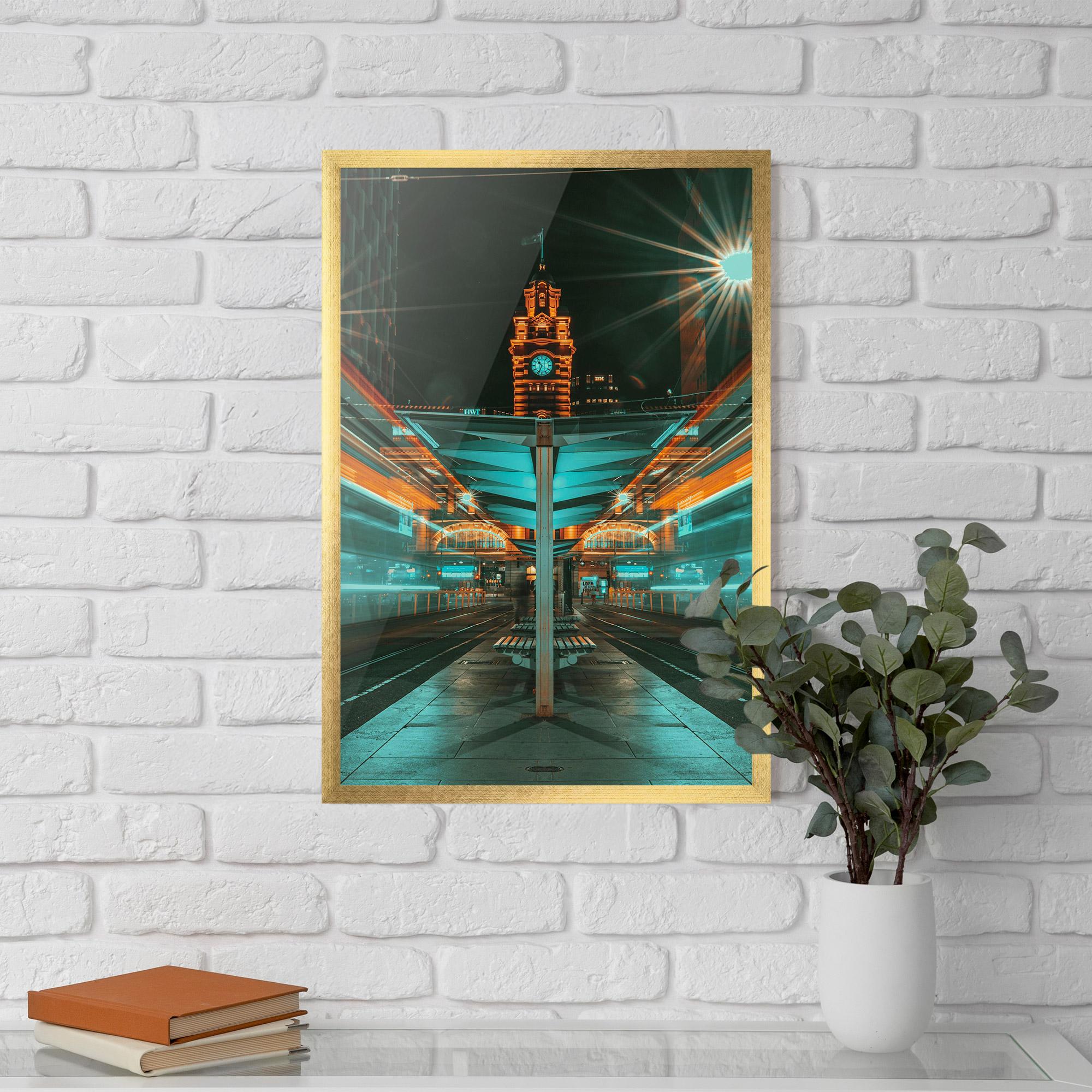 Poster Înrămat Clock Tower Light mockup 5