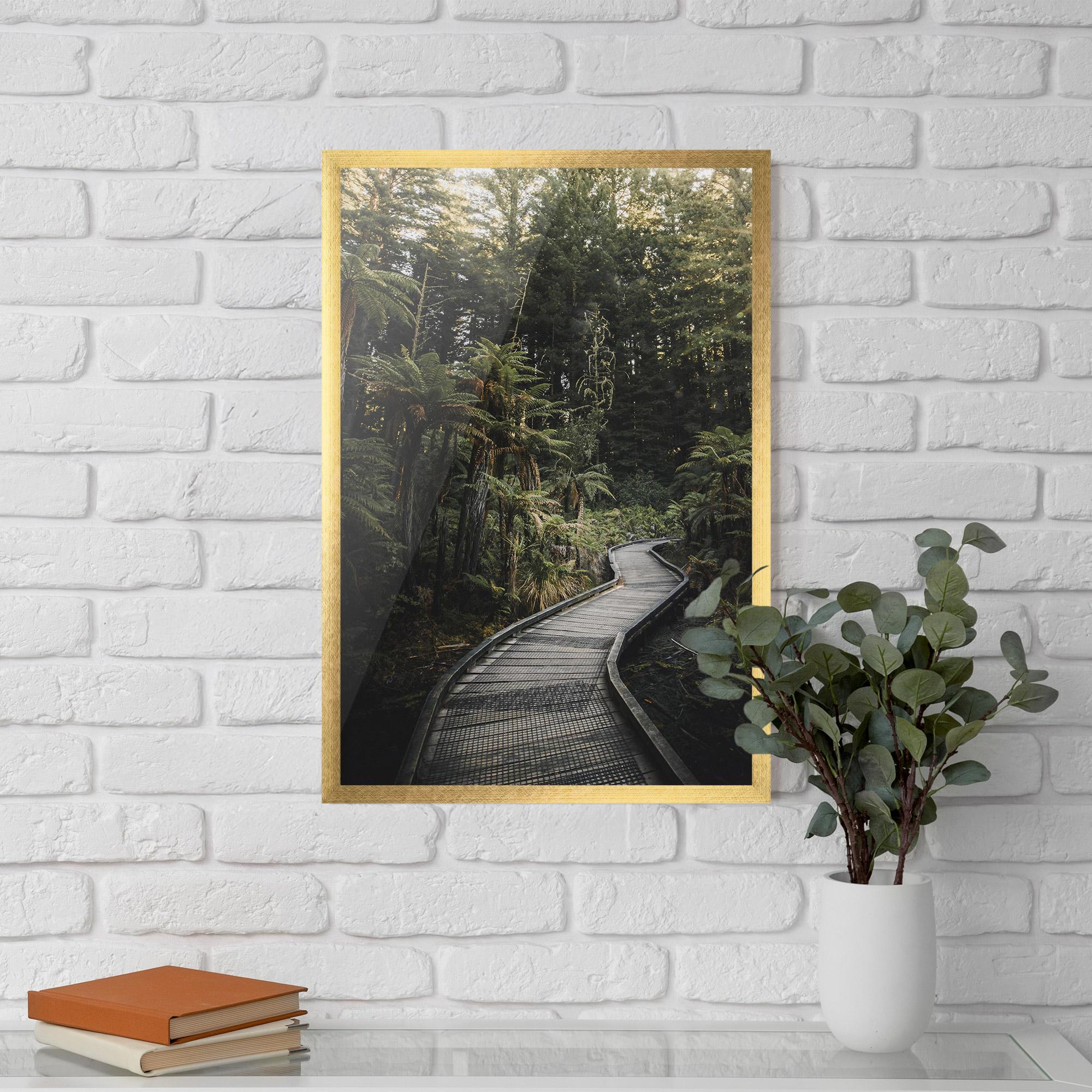 Poster Înrămat Forest Path View mockup 5