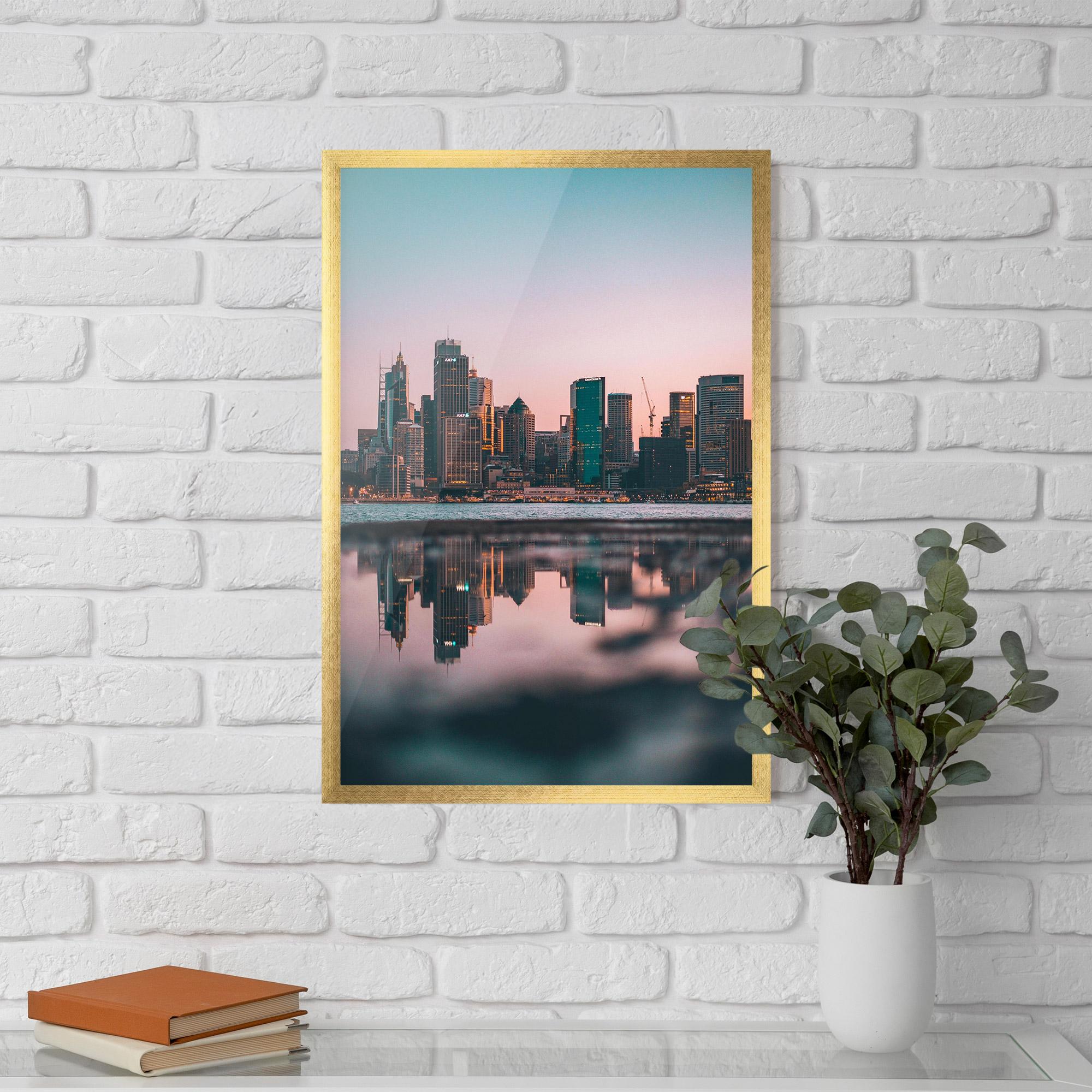Poster Înrămat Reflection Skyline mockup 5