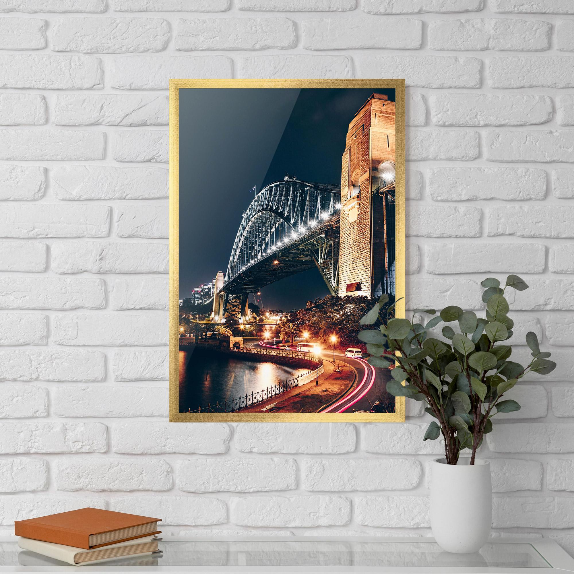 Poster Înrămat Sydney Harbour Bridge mockup 5