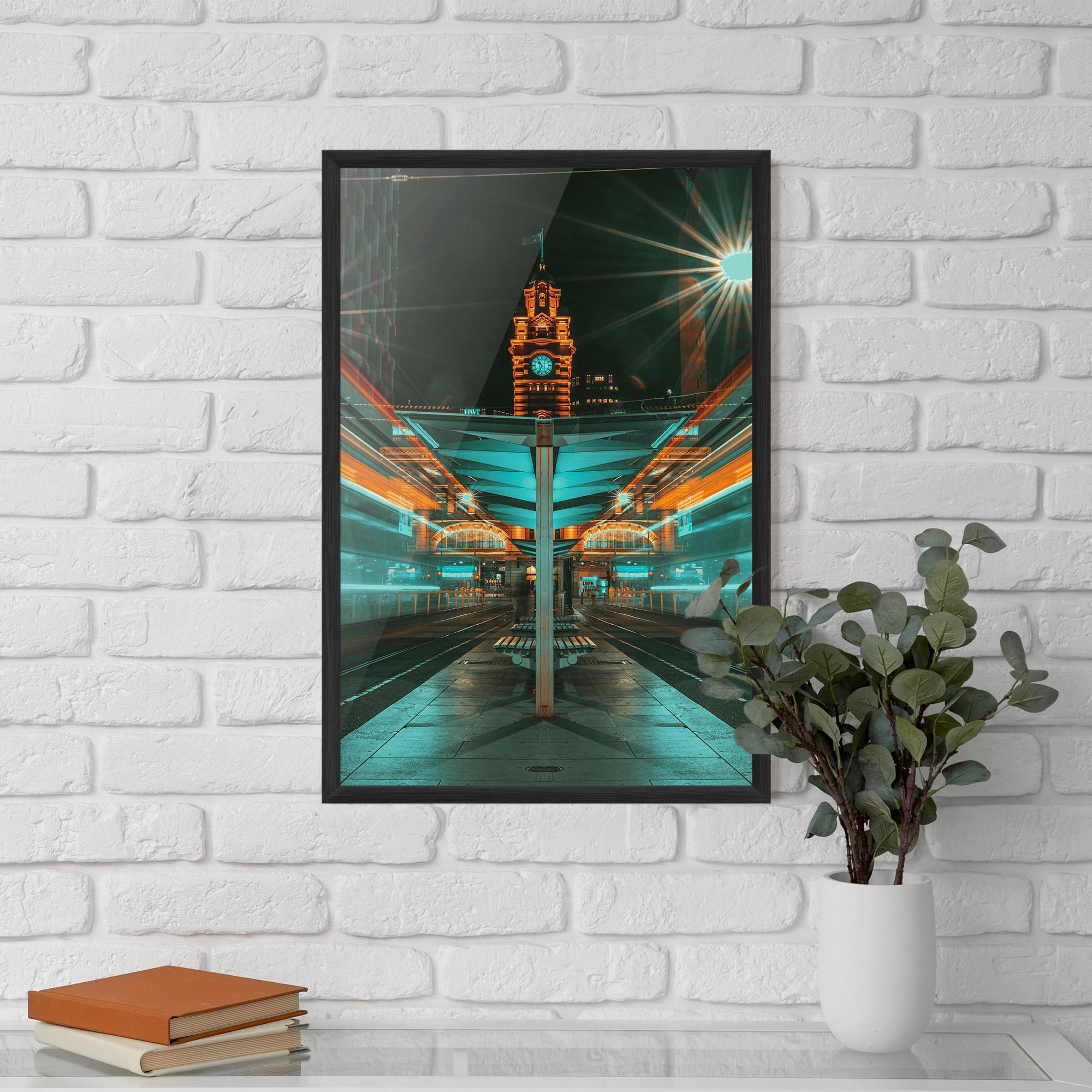 Poster Înrămat Clock Tower Light mockup 5