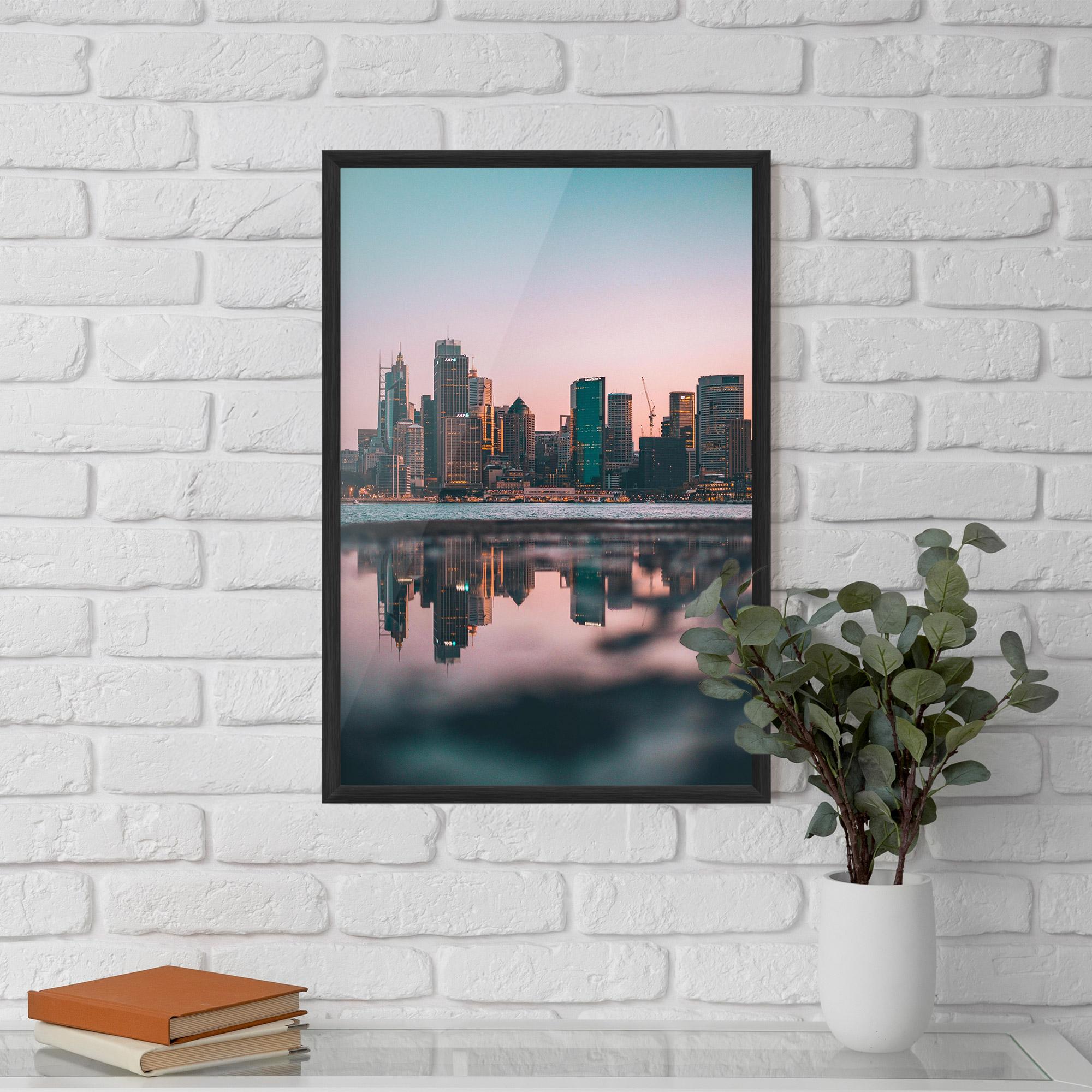 Poster Înrămat Reflection Skyline mockup 5