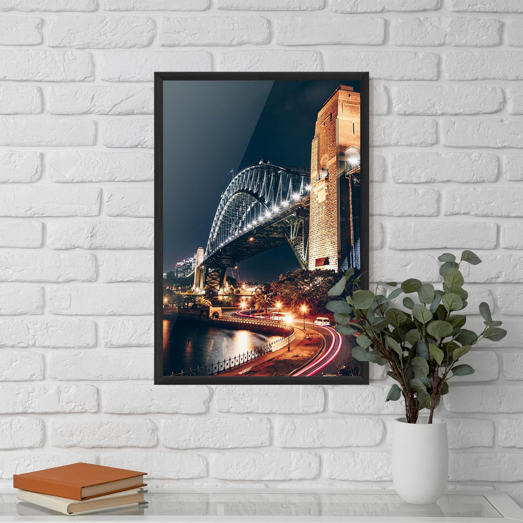Poster Înrămat Sydney Harbour Bridge mockup 5