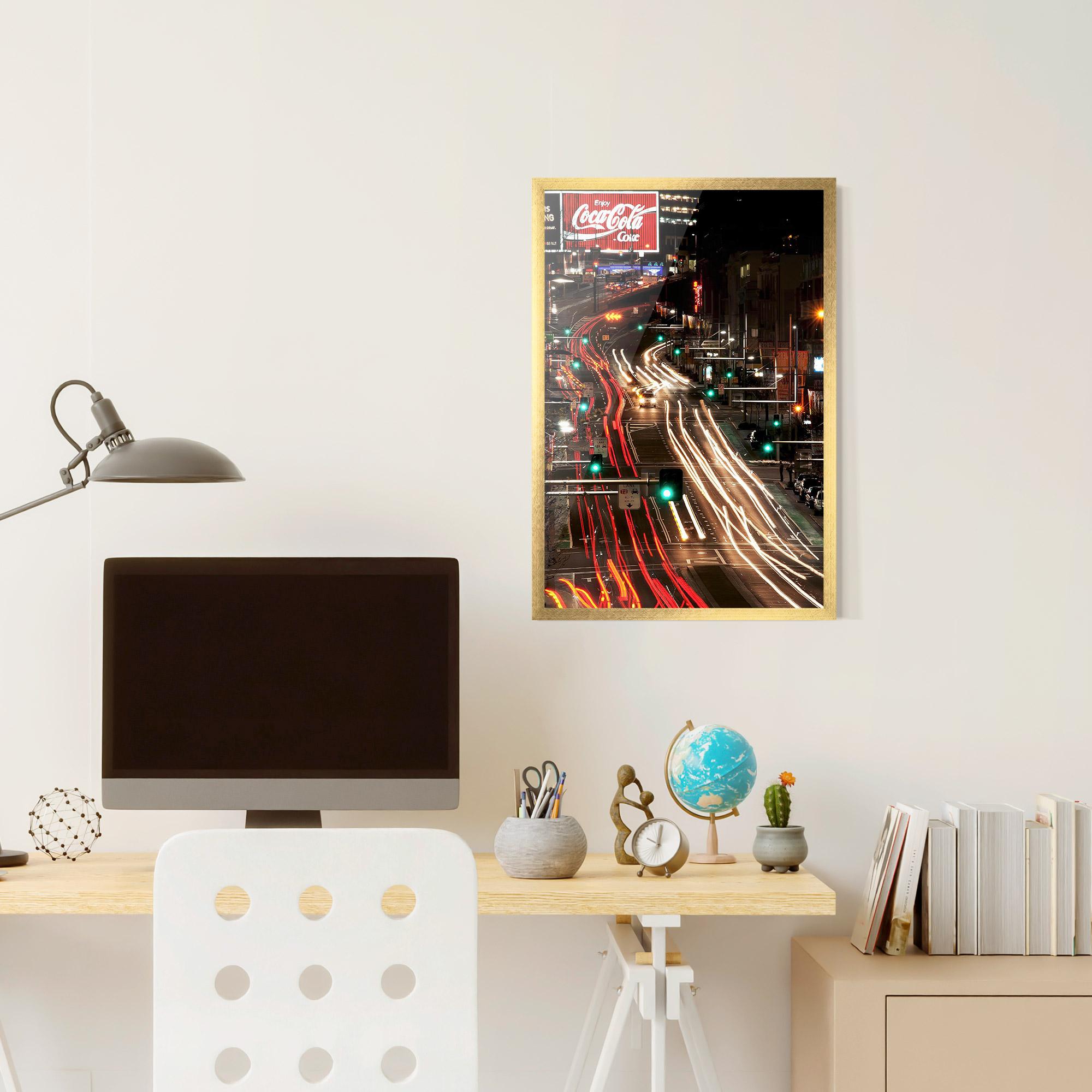 Poster Înrămat Car Light Road mockup 6