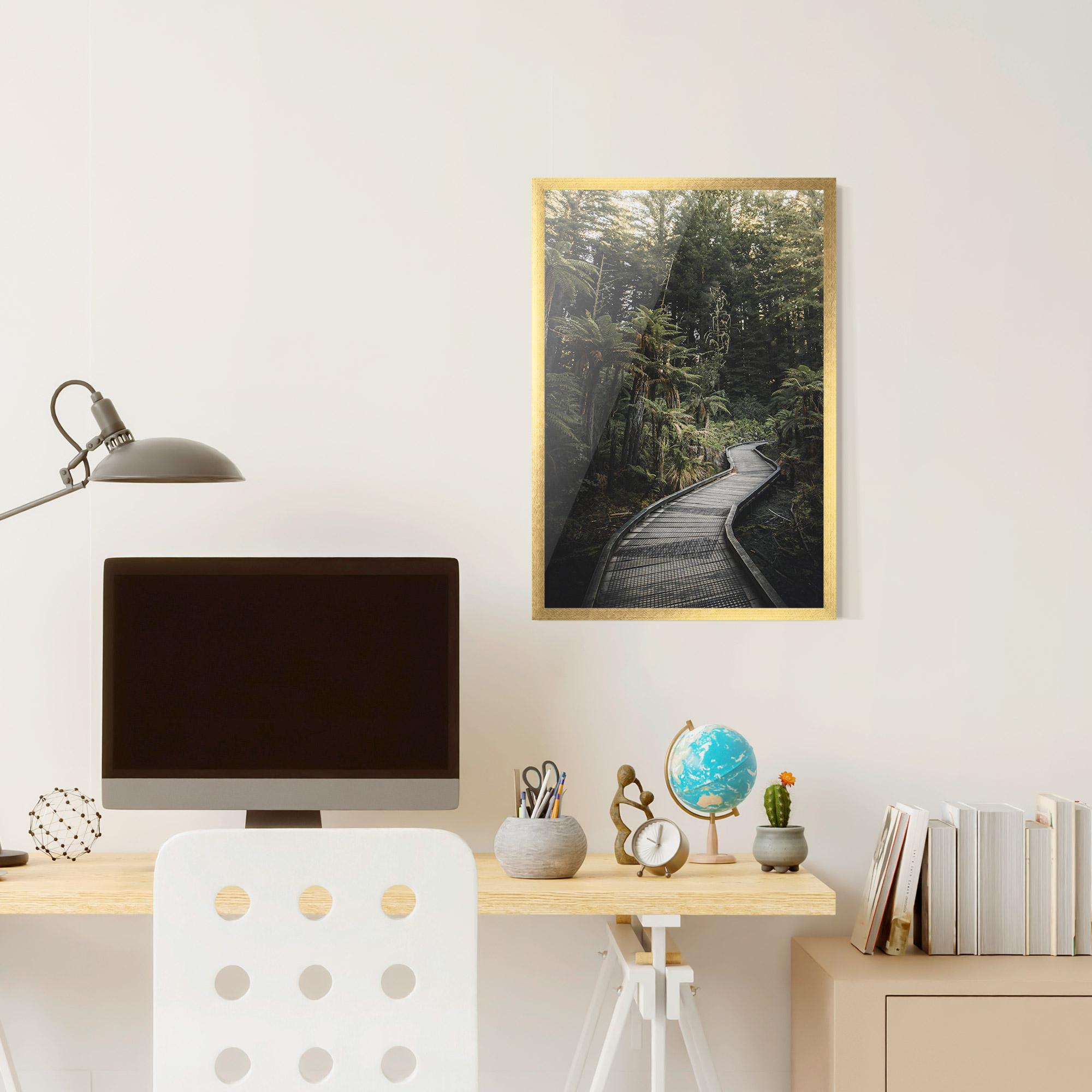 Poster Înrămat Forest Path View mockup 6