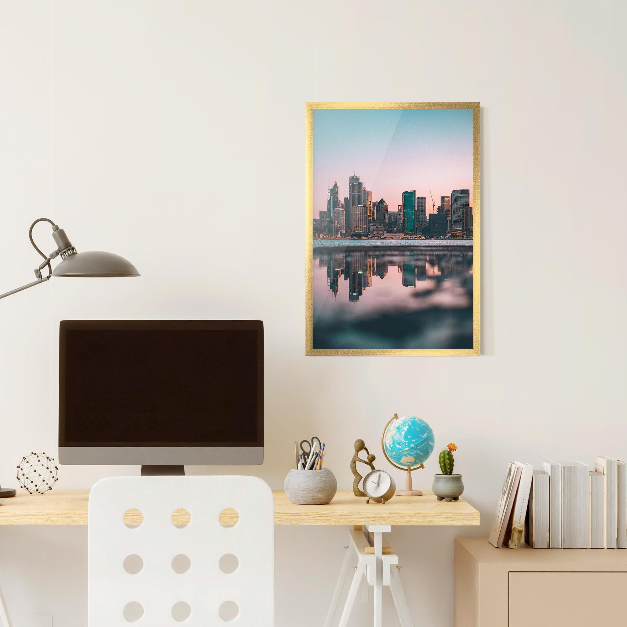 Poster Înrămat Reflection Skyline mockup 6