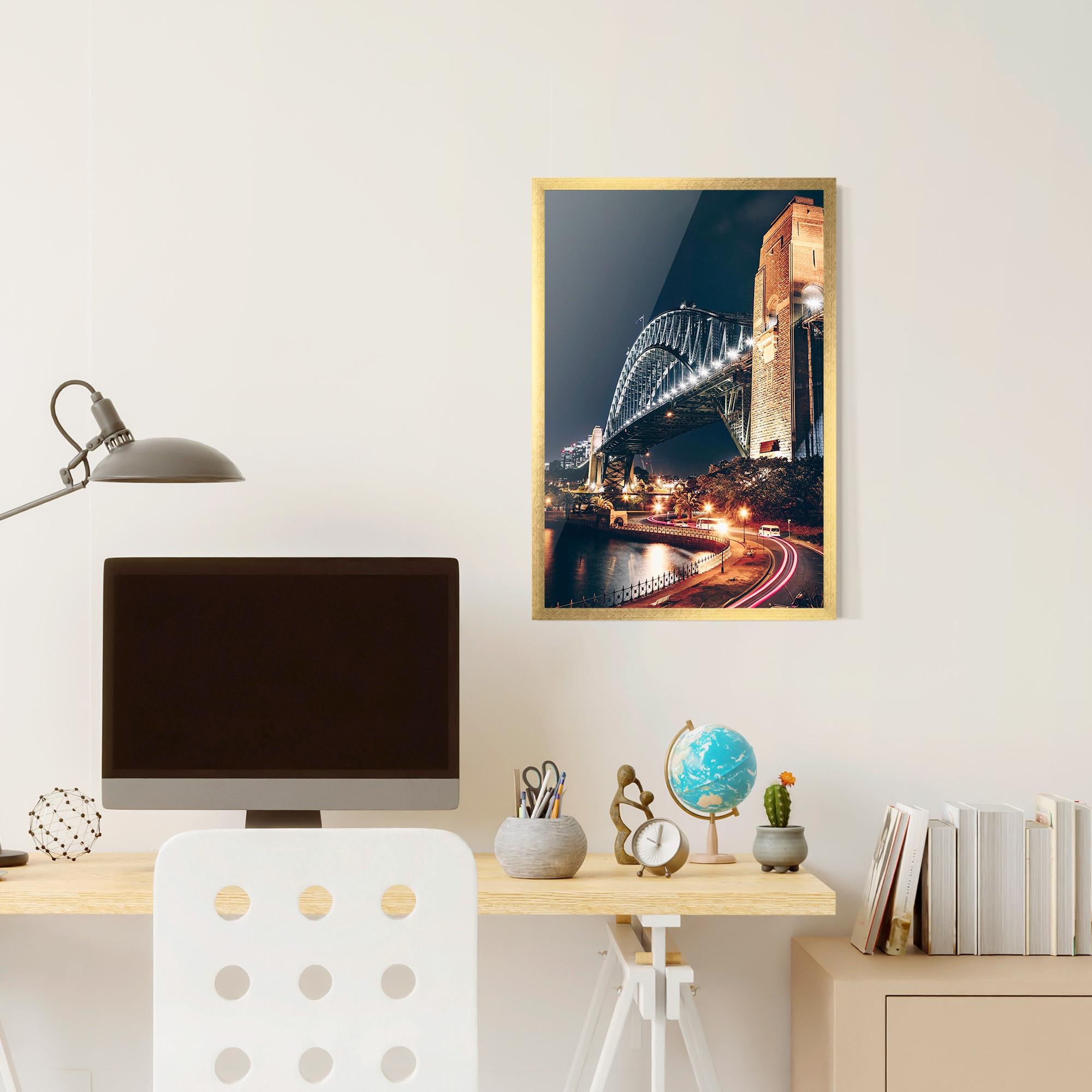 Poster Înrămat Sydney Harbour Bridge mockup 6