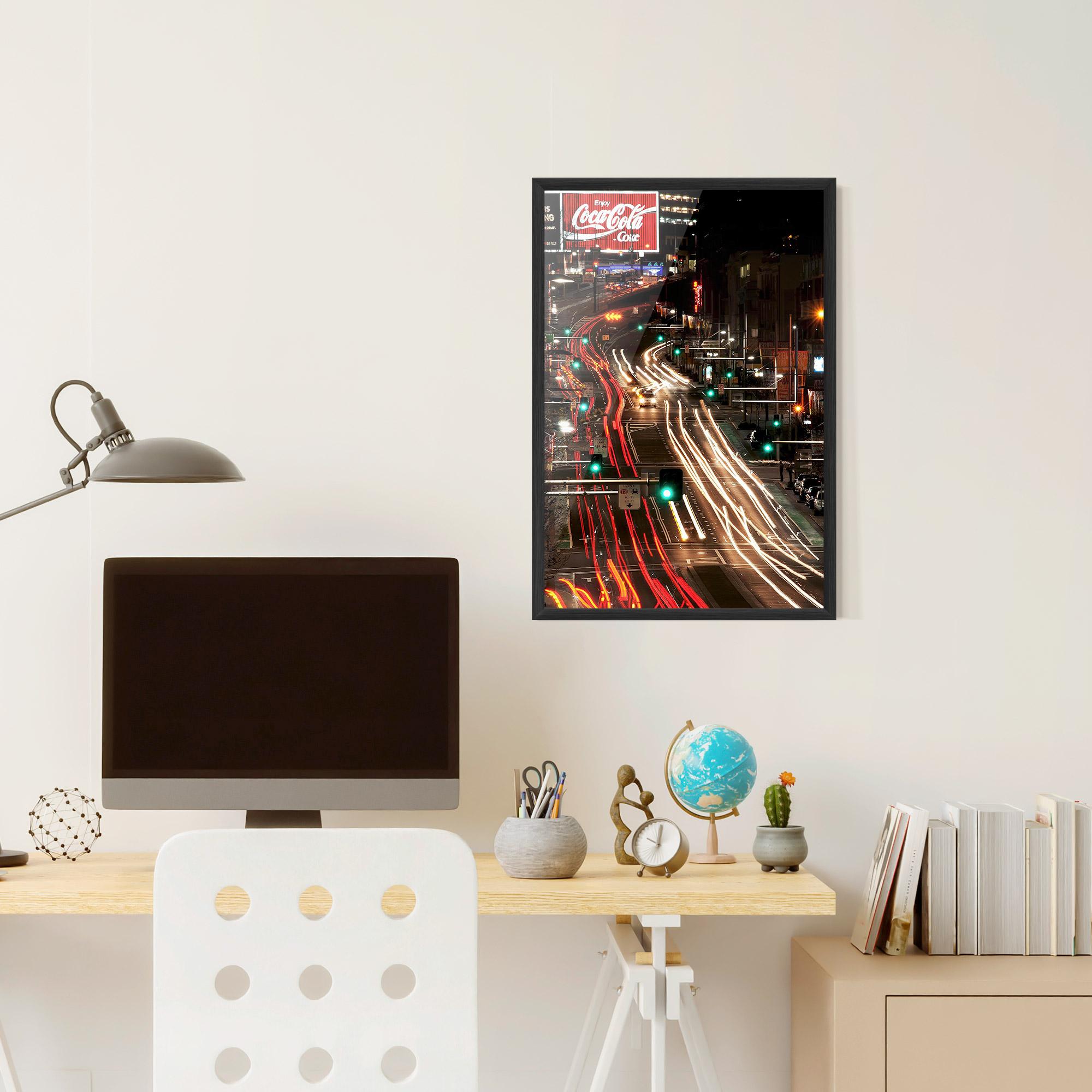 Poster Înrămat Car Light Road mockup 6