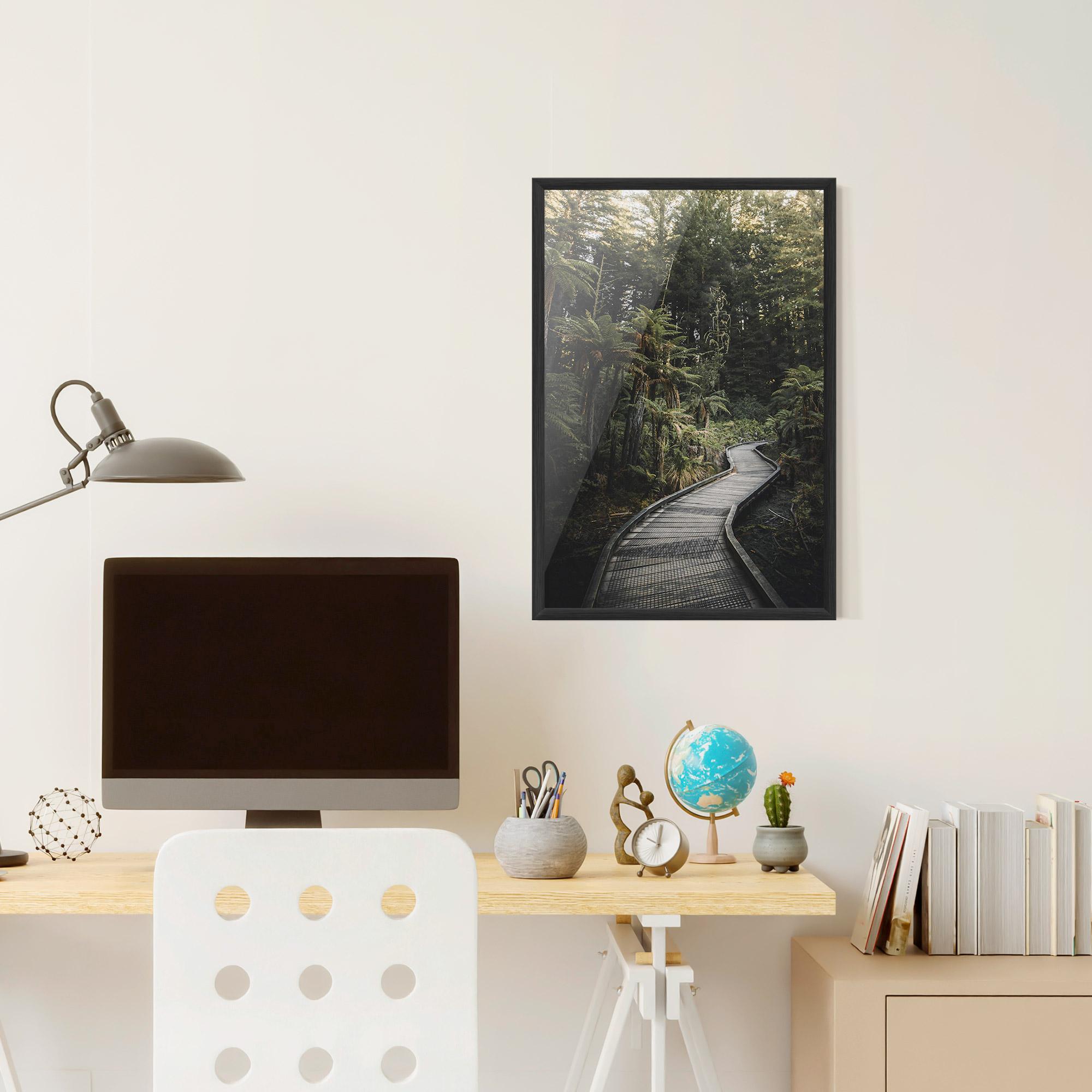 Poster Înrămat Forest Path View mockup 6