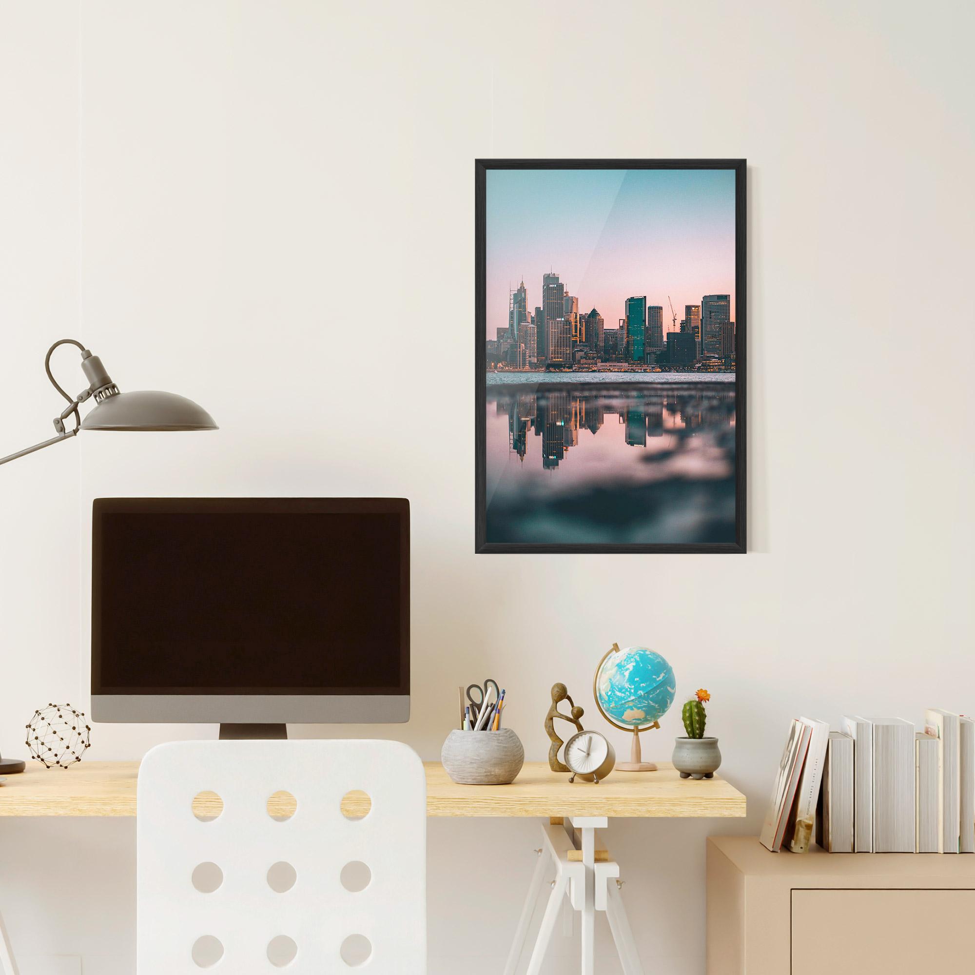 Poster Înrămat Reflection Skyline mockup 6