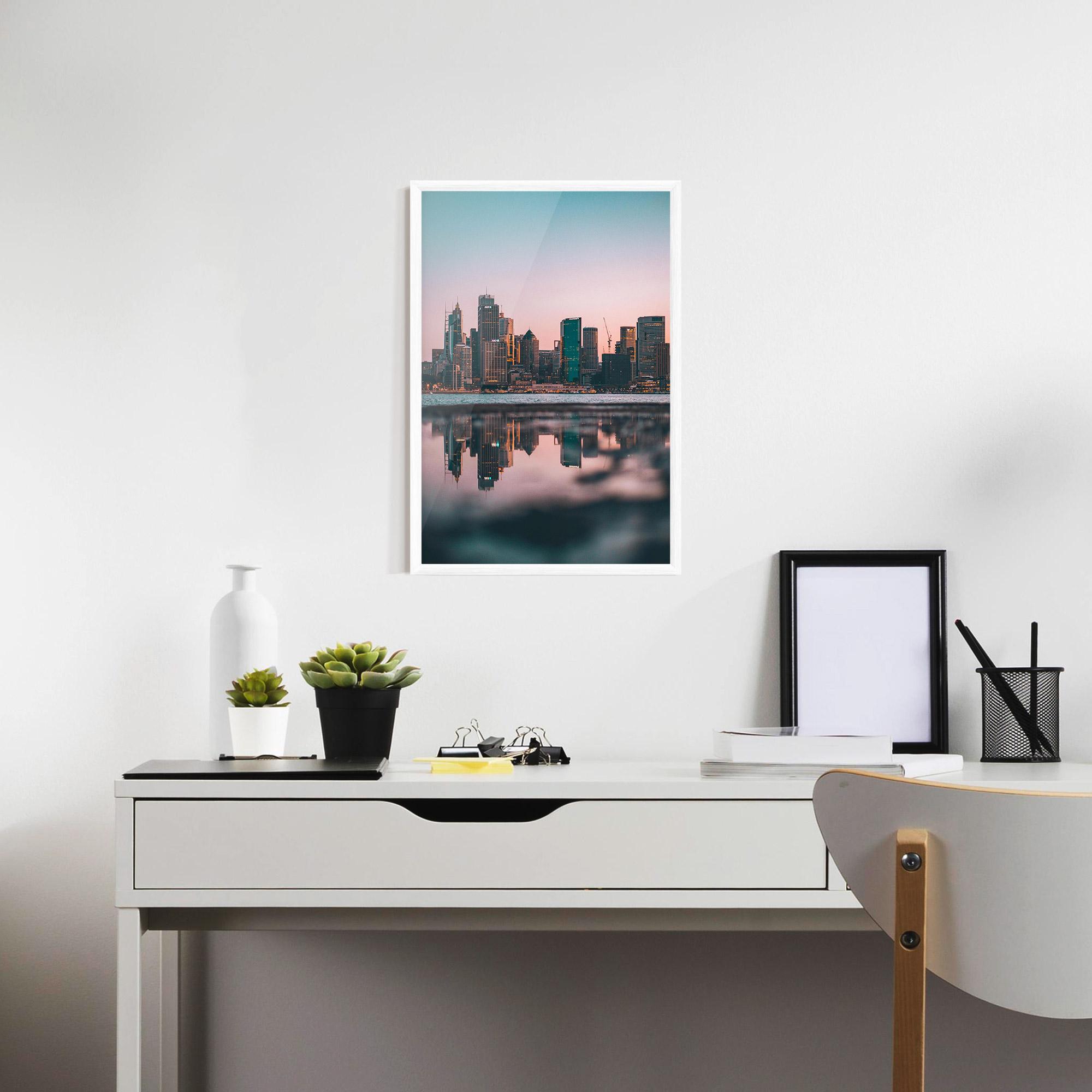 Poster Înrămat Reflection Skyline mockup 7