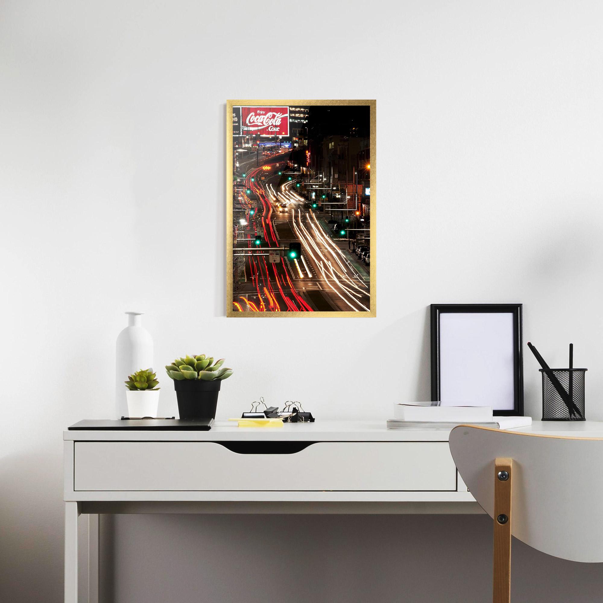 Poster Înrămat Car Light Road mockup 7