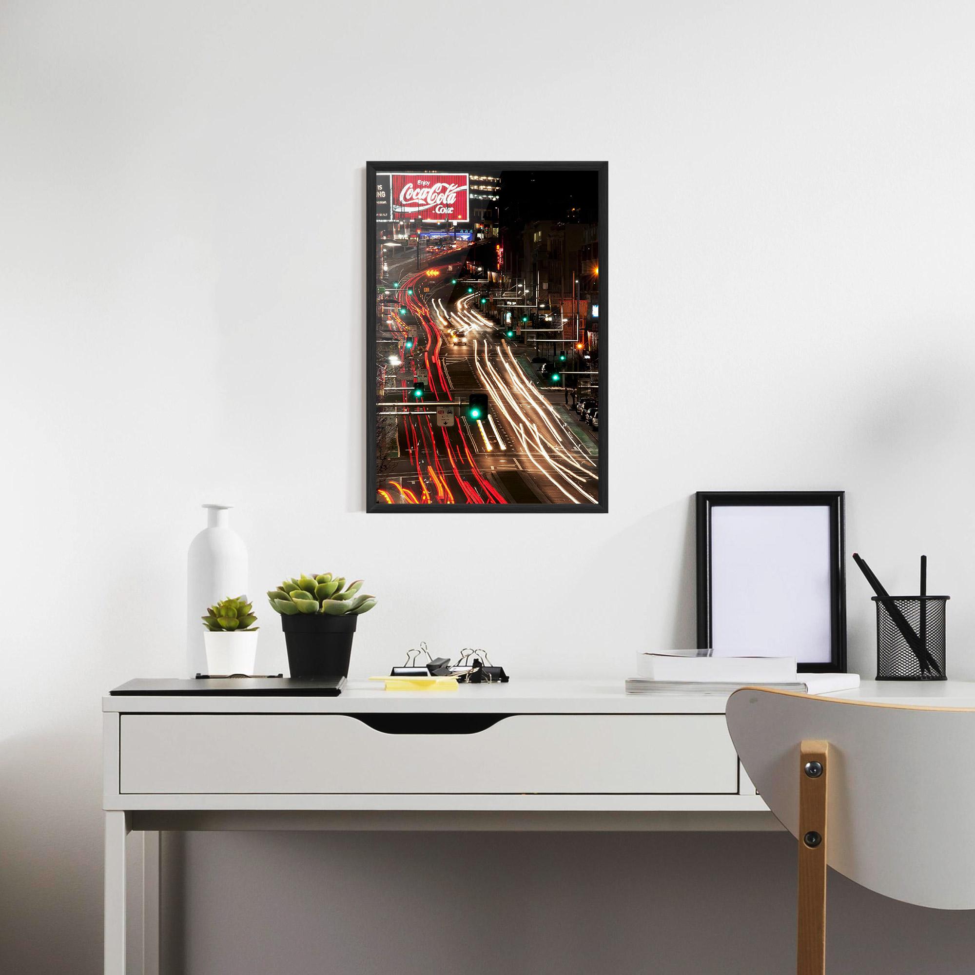 Poster Înrămat Car Light Road mockup 7