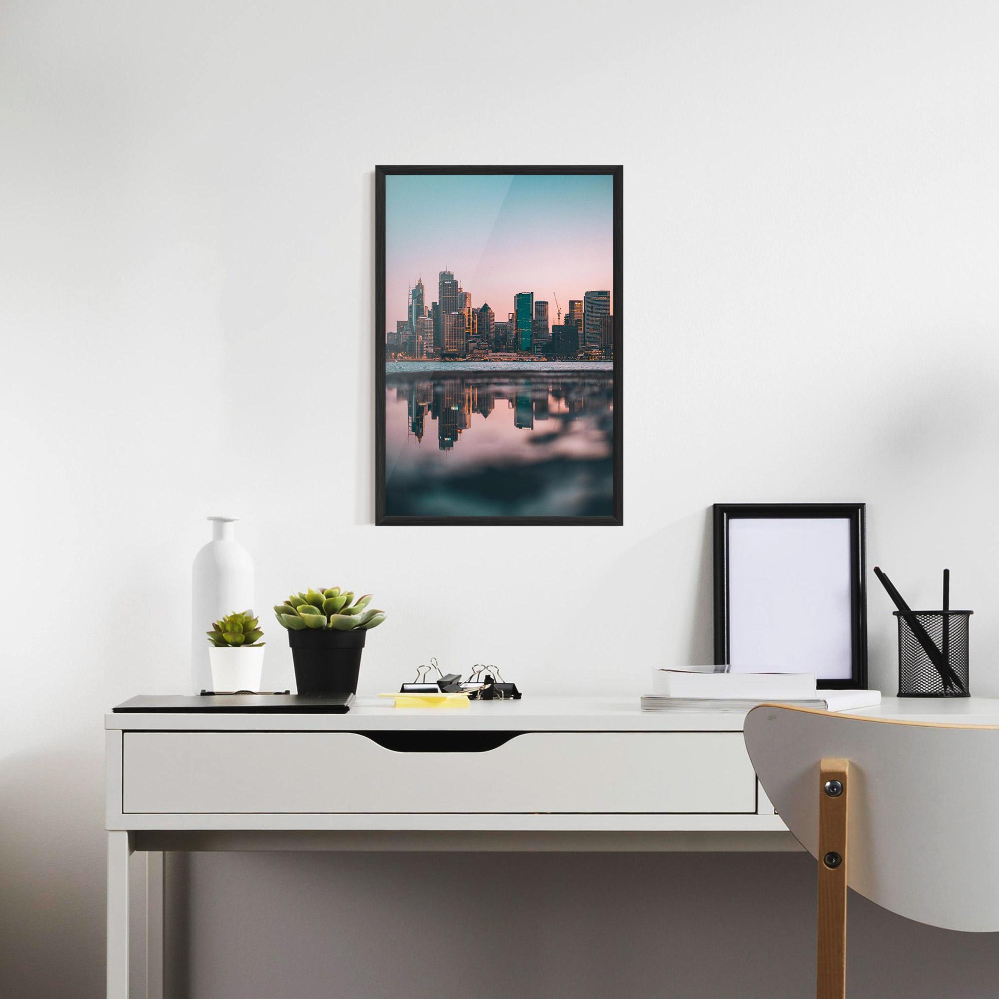 Poster Înrămat Reflection Skyline mockup 7