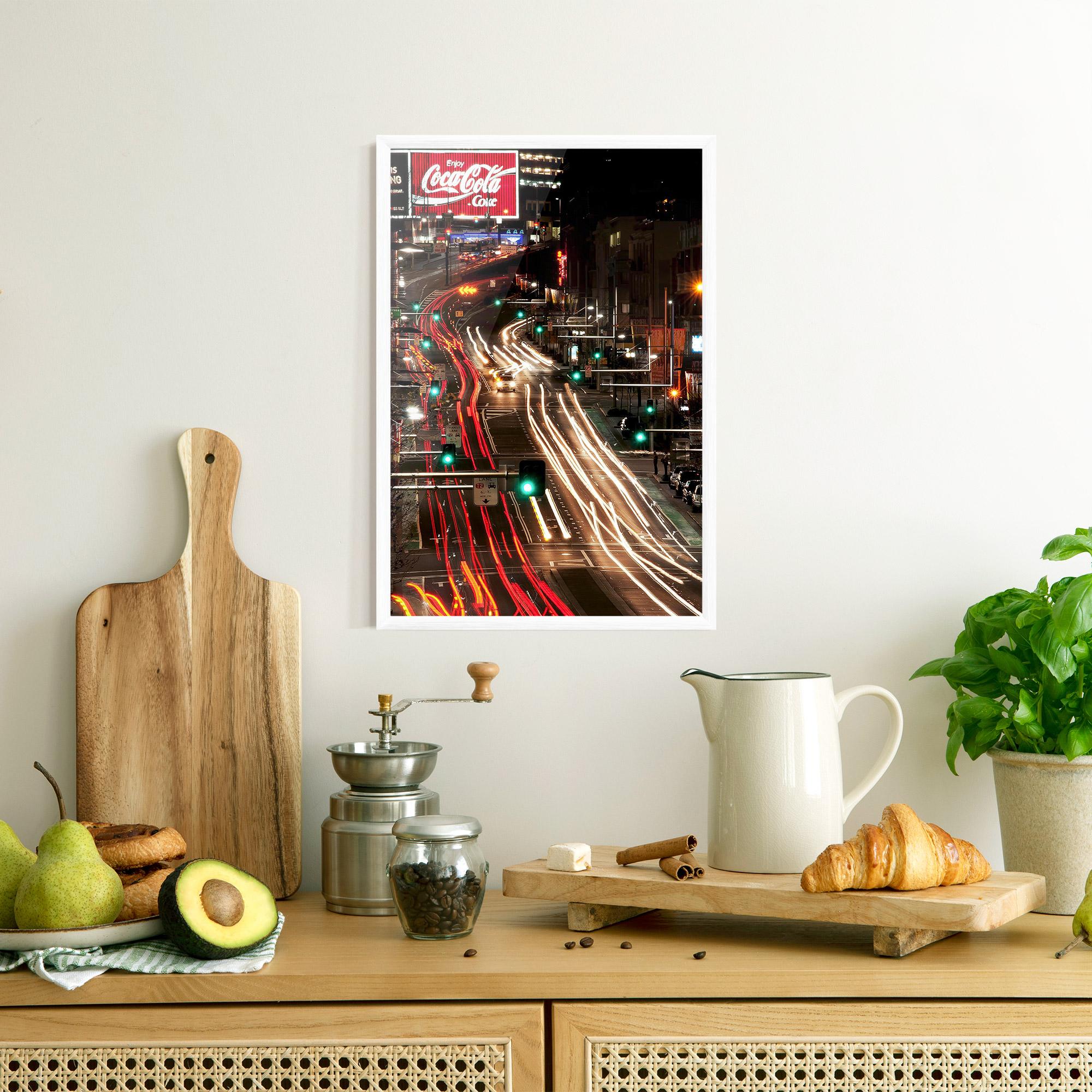 Poster Înrămat Car Light Road mockup 8