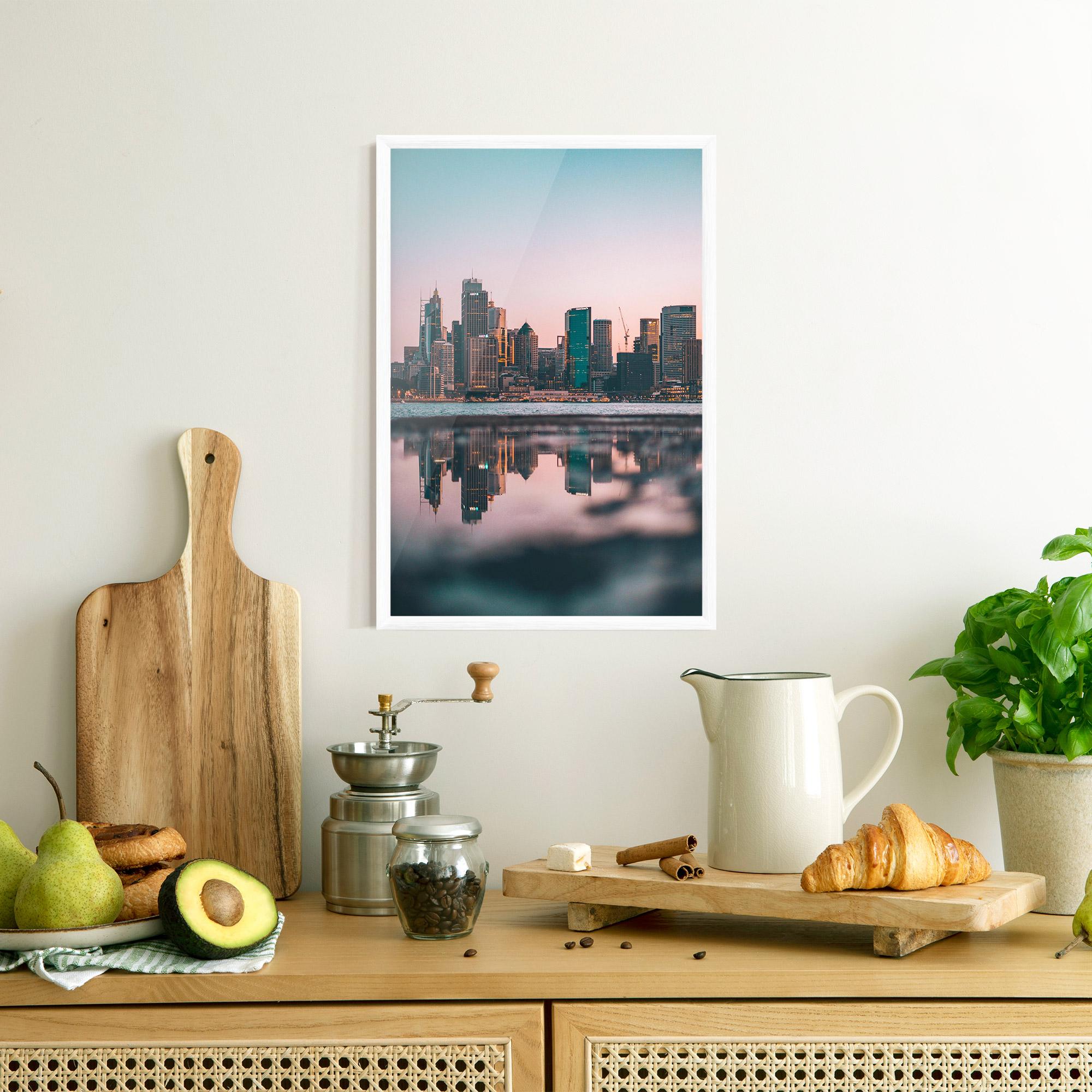Poster Înrămat Reflection Skyline mockup 8