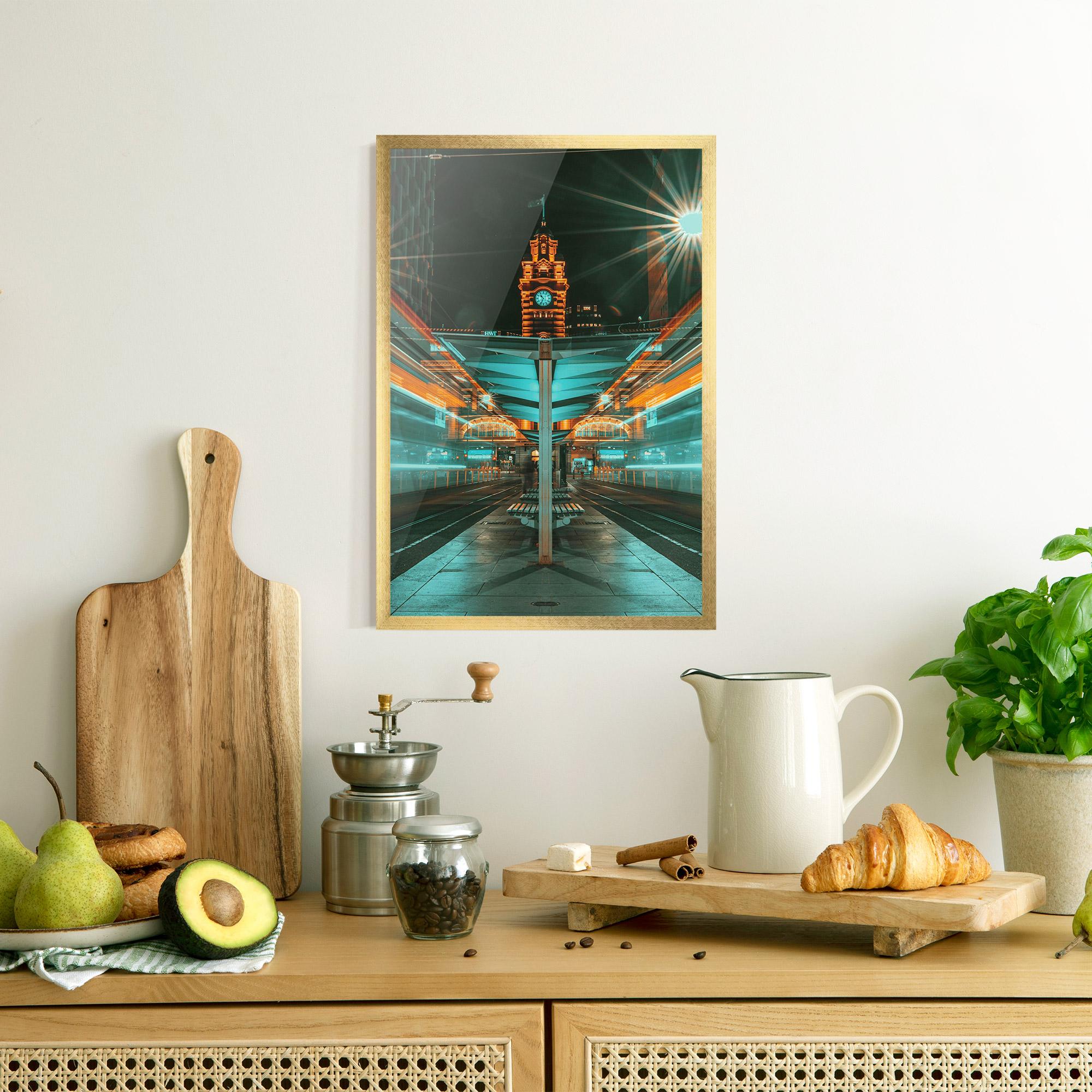 Poster Înrămat Clock Tower Light mockup 8