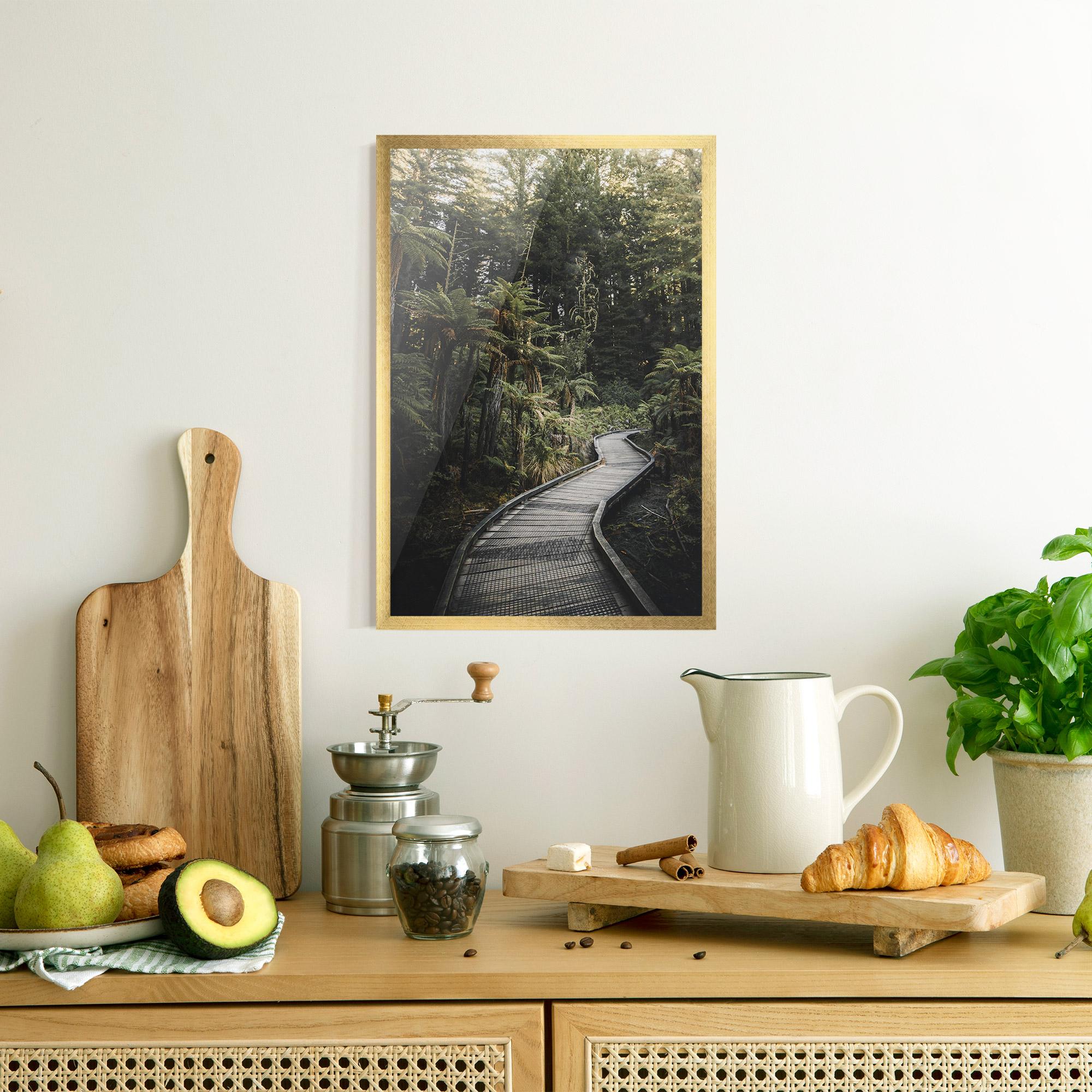Poster Înrămat Forest Path View mockup 8