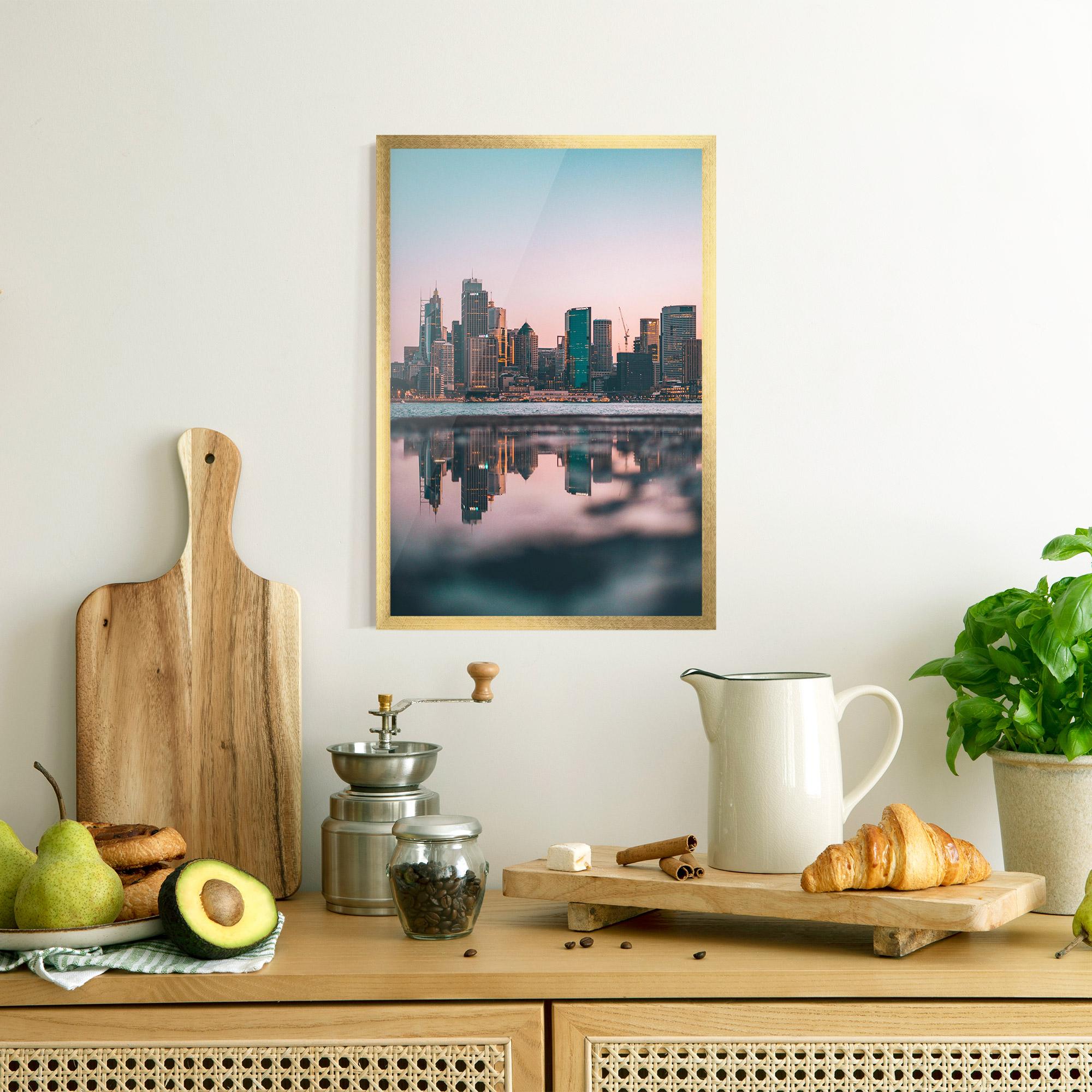 Poster Înrămat Reflection Skyline mockup 8